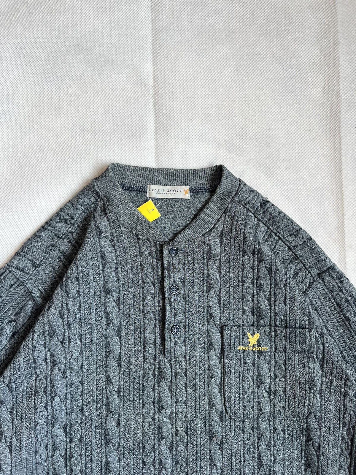 Lyle & Scott Vintage Lyle & Scott Small Logo Cable Knit Sweater Size US L / EU 52-54 / 3 - 4 Thumbnail