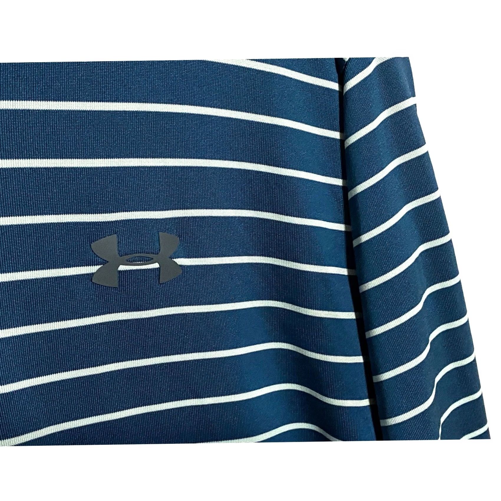 Under Armour Under Armour Polo Shirt Men L Blue Striped Playoff Polo Shirt Casual Golf Preppy Athleisure Shirt Mens Size US L / EU 52-54 / 3 - 4 Thumbnail