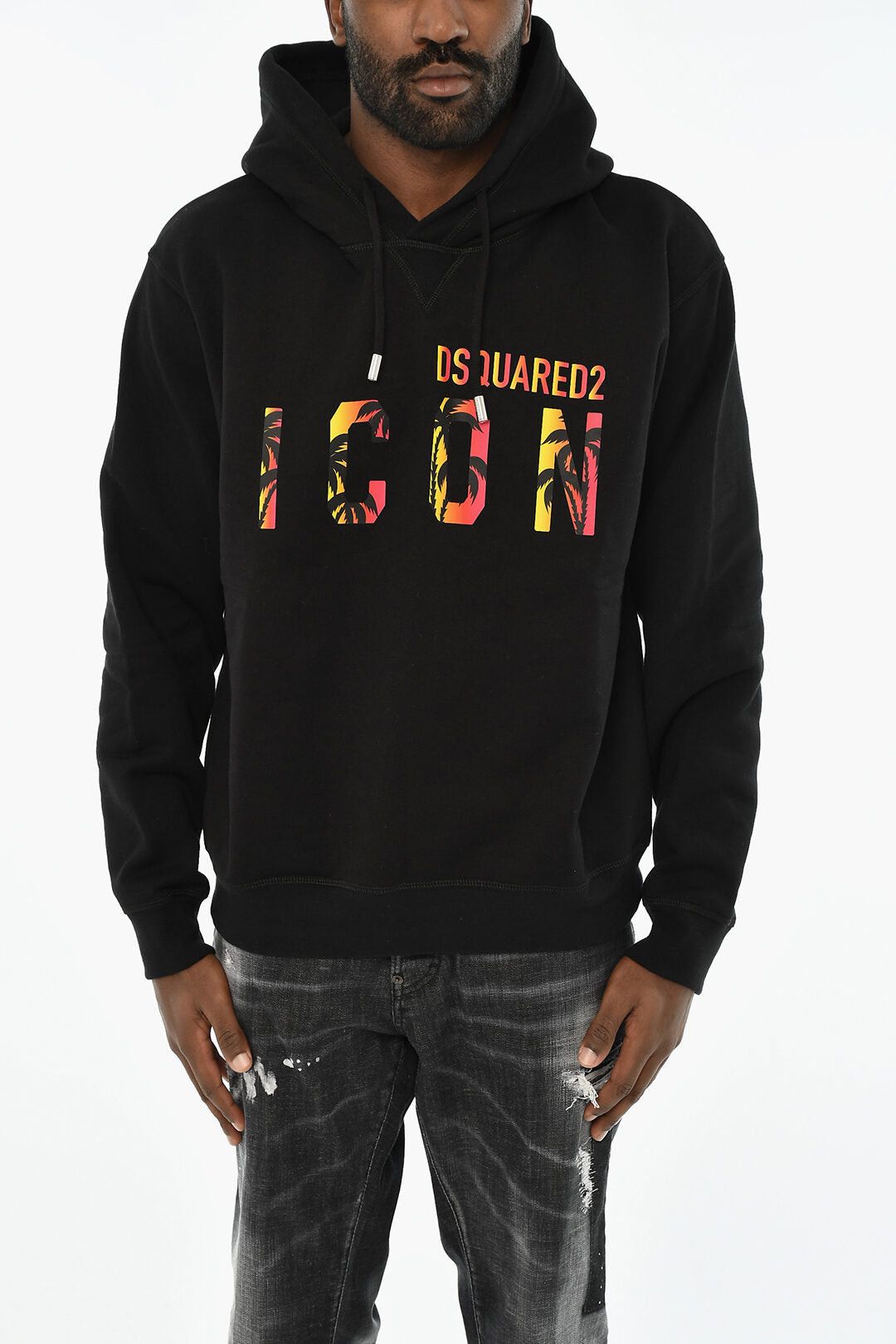Dsquared2 ICON Cotton Hoodie with Front Logo Size US XL / EU 56 / 4 - 1 Thumbnail