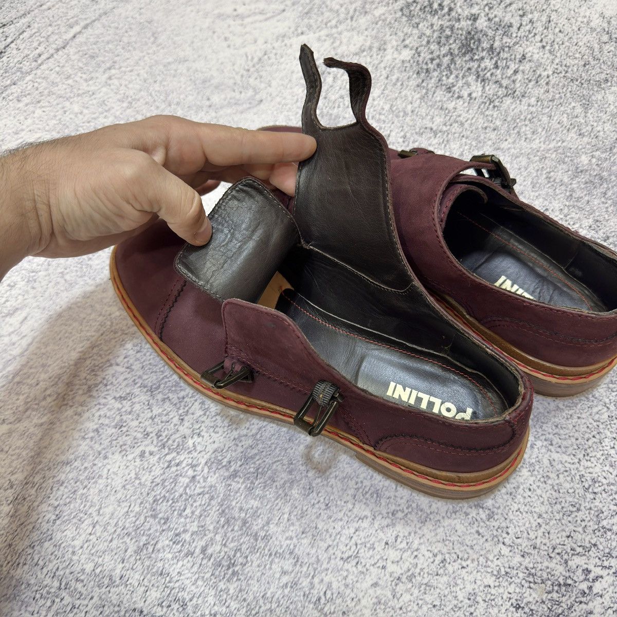 Pollini Pollini Mens Nubuck Leather Double Monk Shoes US9 UK8 EU42 Size US 9 / EU 42 - 13 Thumbnail