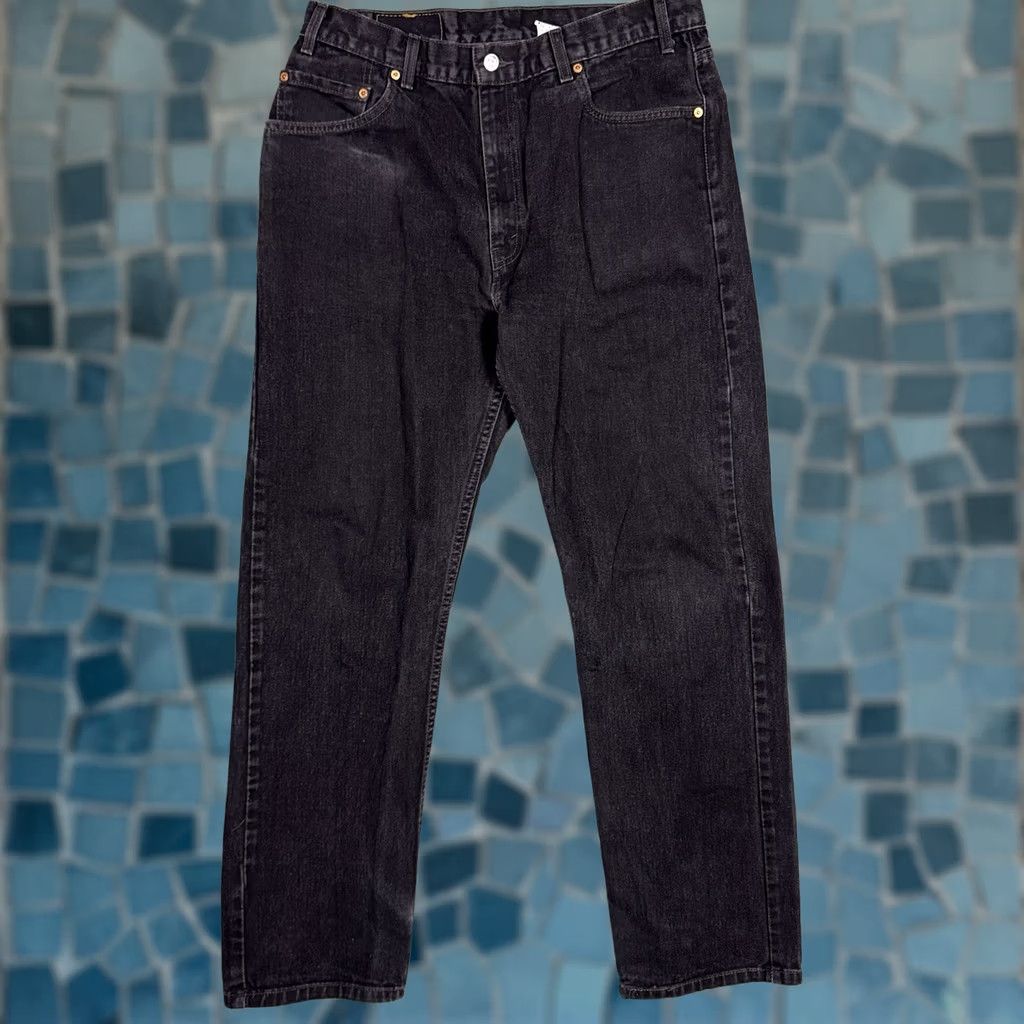 Levi's VINTAGE Levi's 505 Jeans Men 34x31 Straight Black Bat Wing Y2K 90s Paper Tag Red Tab 80s Mens Jeans Size US 34 / EU 50 - 1 Thumbnail