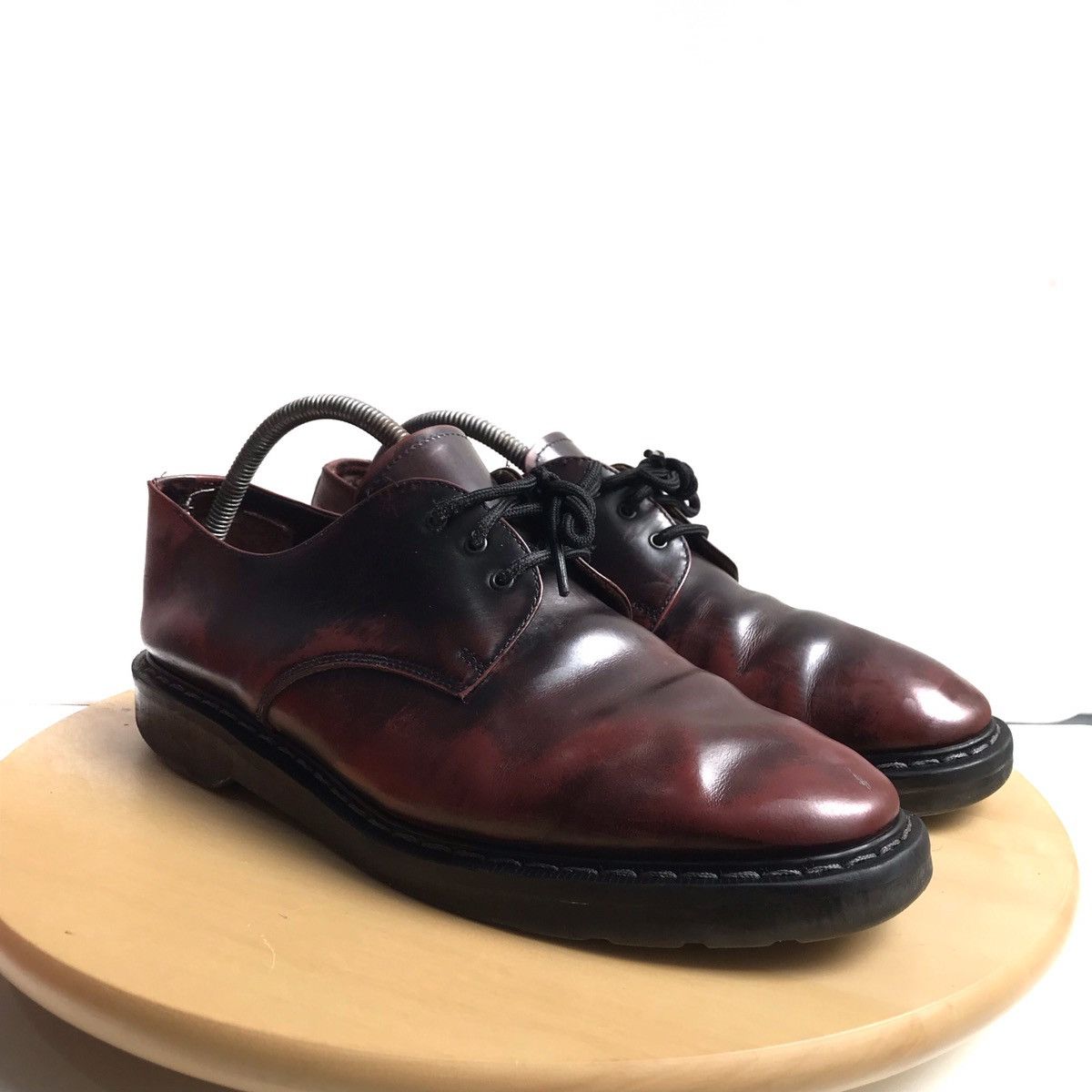 Other UK × Solovair Vintage 80s Nps Solovair 3 Eye 1461 Ox burgundy White Stitch Size US 10 / EU 43 - 4 Thumbnail