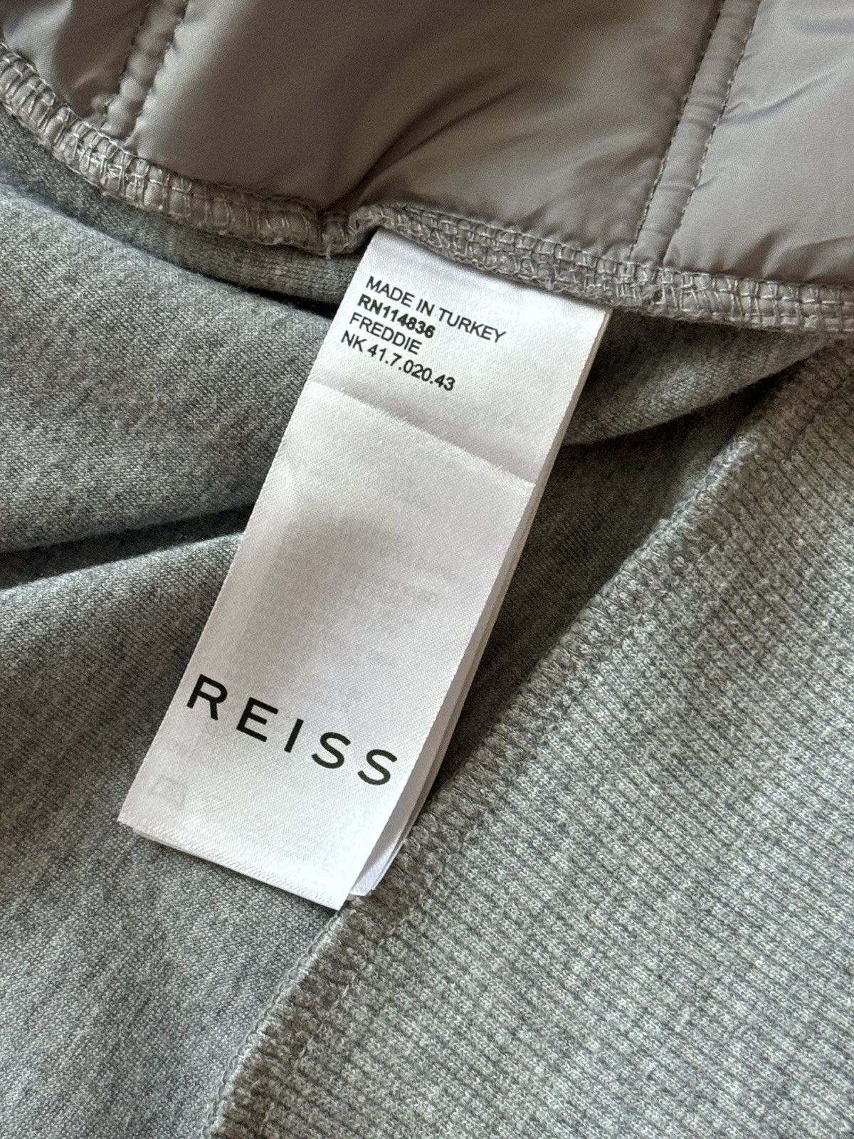 Reiss Reiss XL zip quilted gray jacket technical long sleeve Size US XL / EU 56 / 4 - 11 Thumbnail