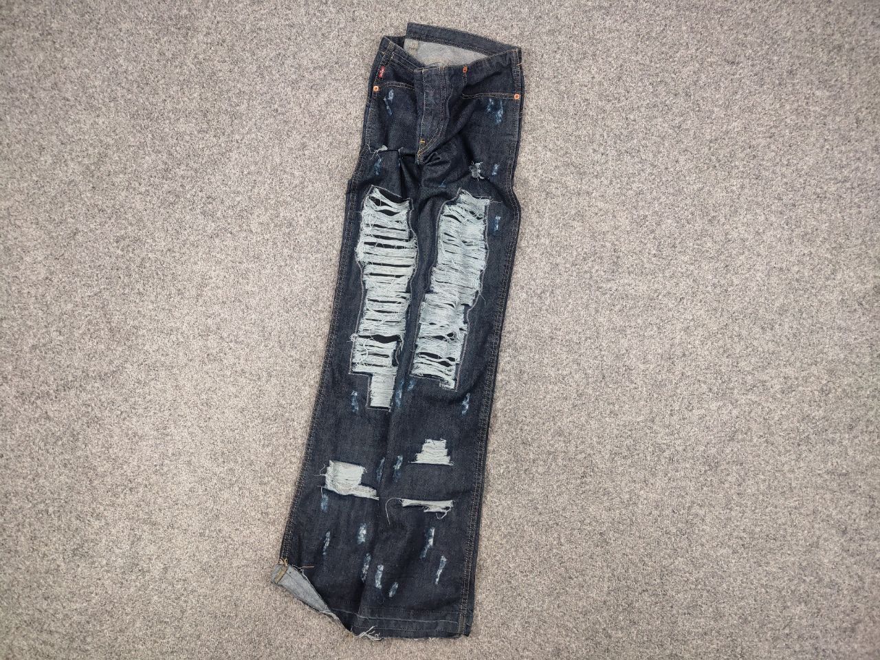 Le Grande Bleu (L.G.B.) Vintage Levis 565 Low Flared Jeans If Six Was Nine Style Size 29" - 3 Thumbnail