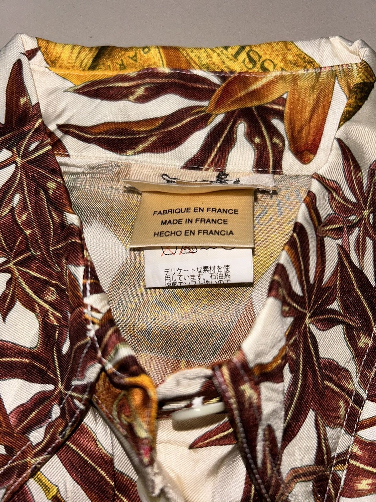 Hermes Hermes "Passiflores" Silk Blouse Size S / US 4 / IT 40 - 10 Thumbnail