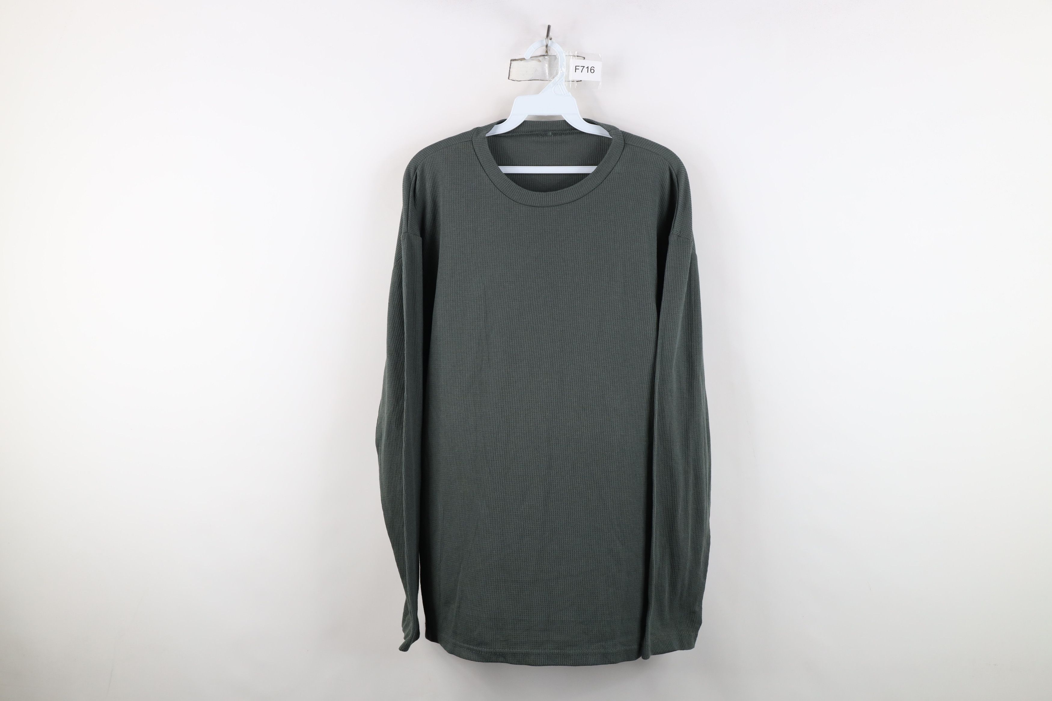 Vintage Vintage 90s Streetwear Waffle Knit Long Sleeve T-Shirt Size US L / EU 52-54 / 3 - 1 Thumbnail