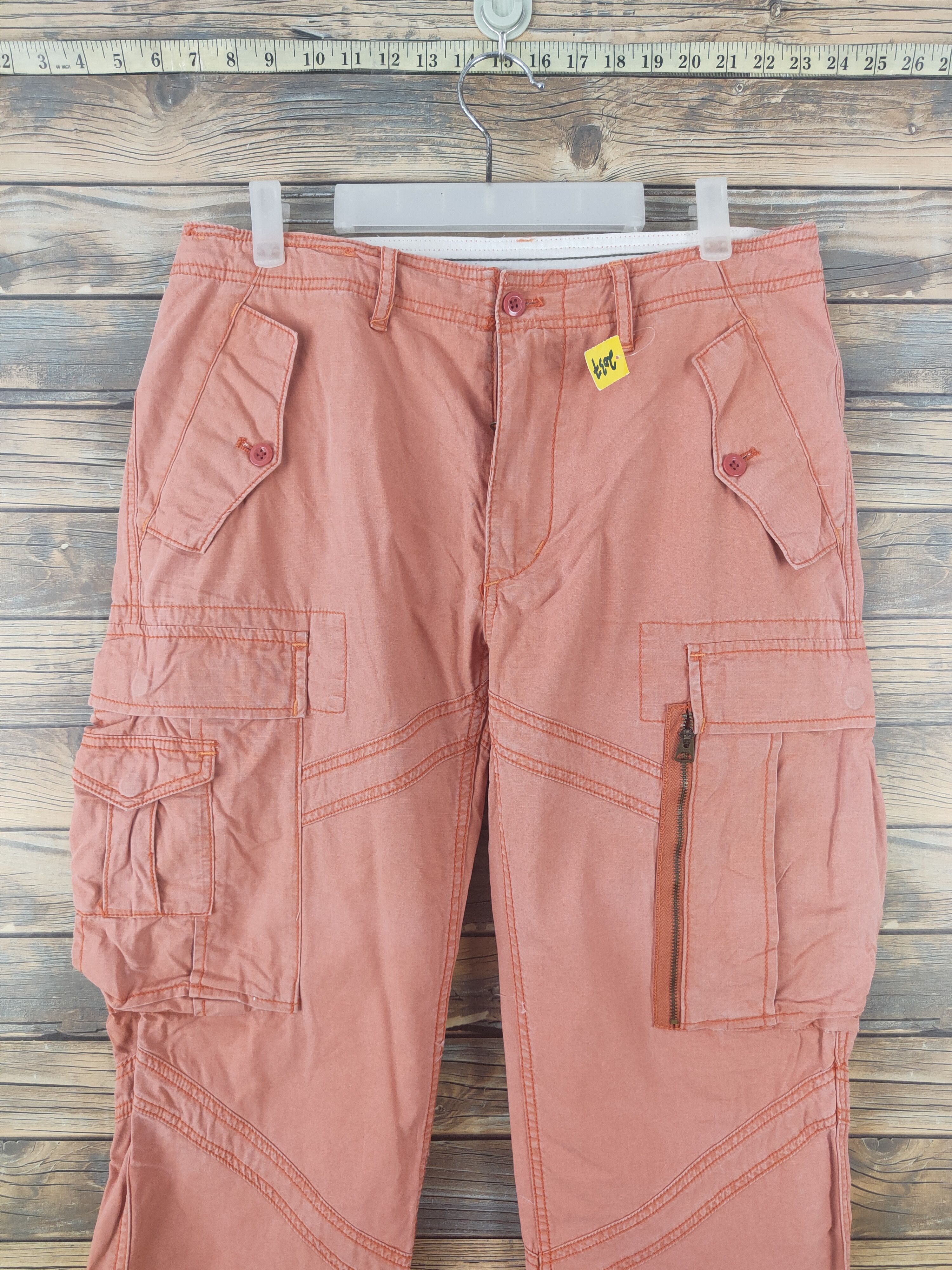 Polo Ralph Lauren DL Polo by Ralph Lauren Orange Multipocket Cargo Pants #2037 Size US 32 / EU 48 - 2 Thumbnail