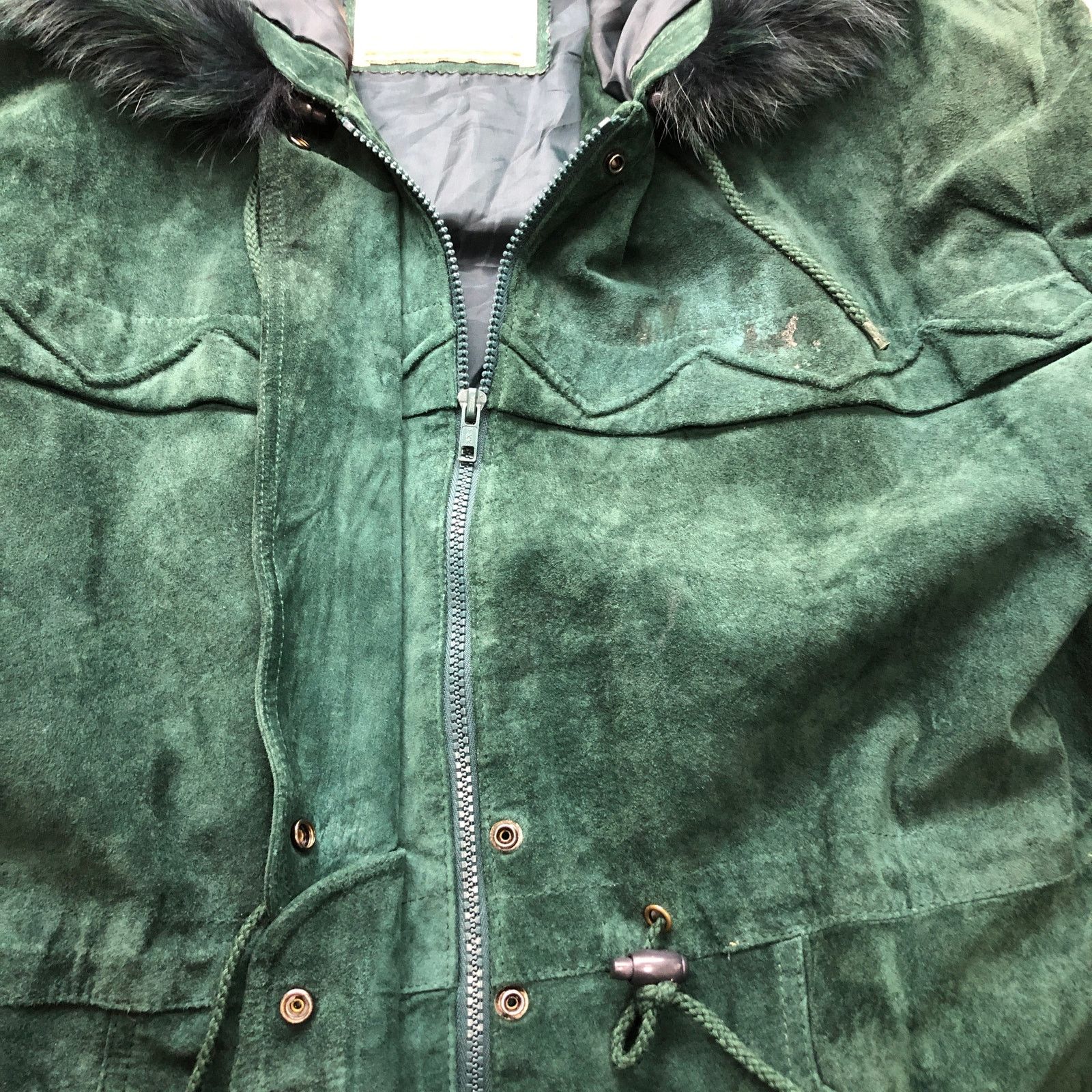 Other Vintage ADA Suede Leather Long Parka Coat Womens M Faux Fur Size M / US 6-8 / IT 42-44 - 8 Thumbnail