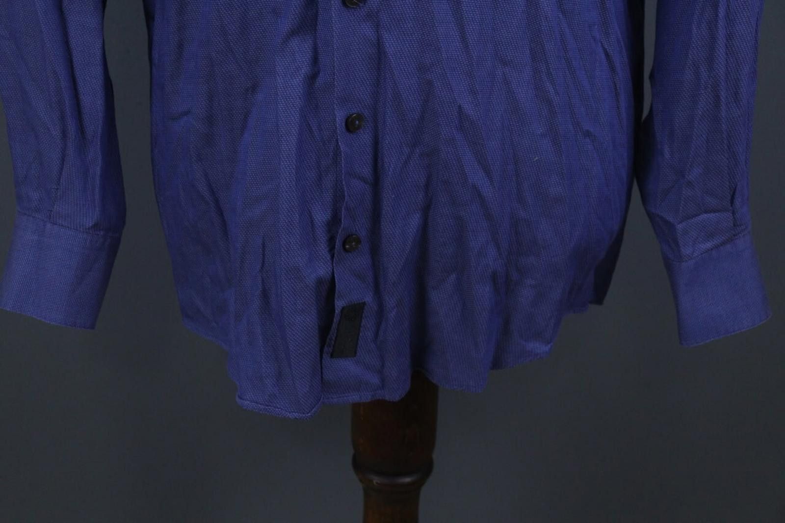 Versace Versace Blue Cotton Collared Formal Dress Shirt Size 39 Size 38R - 3 Thumbnail