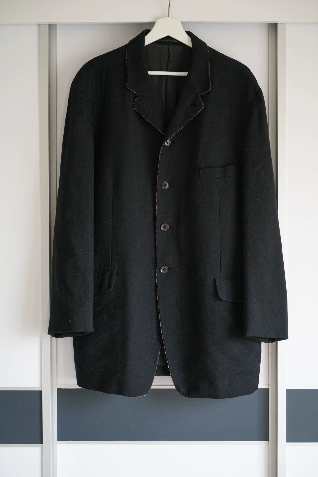 Yohji Yamamoto Black Button-Front Light Jacket Size L Size US L / EU 52-54 / 3 - 1 Thumbnail