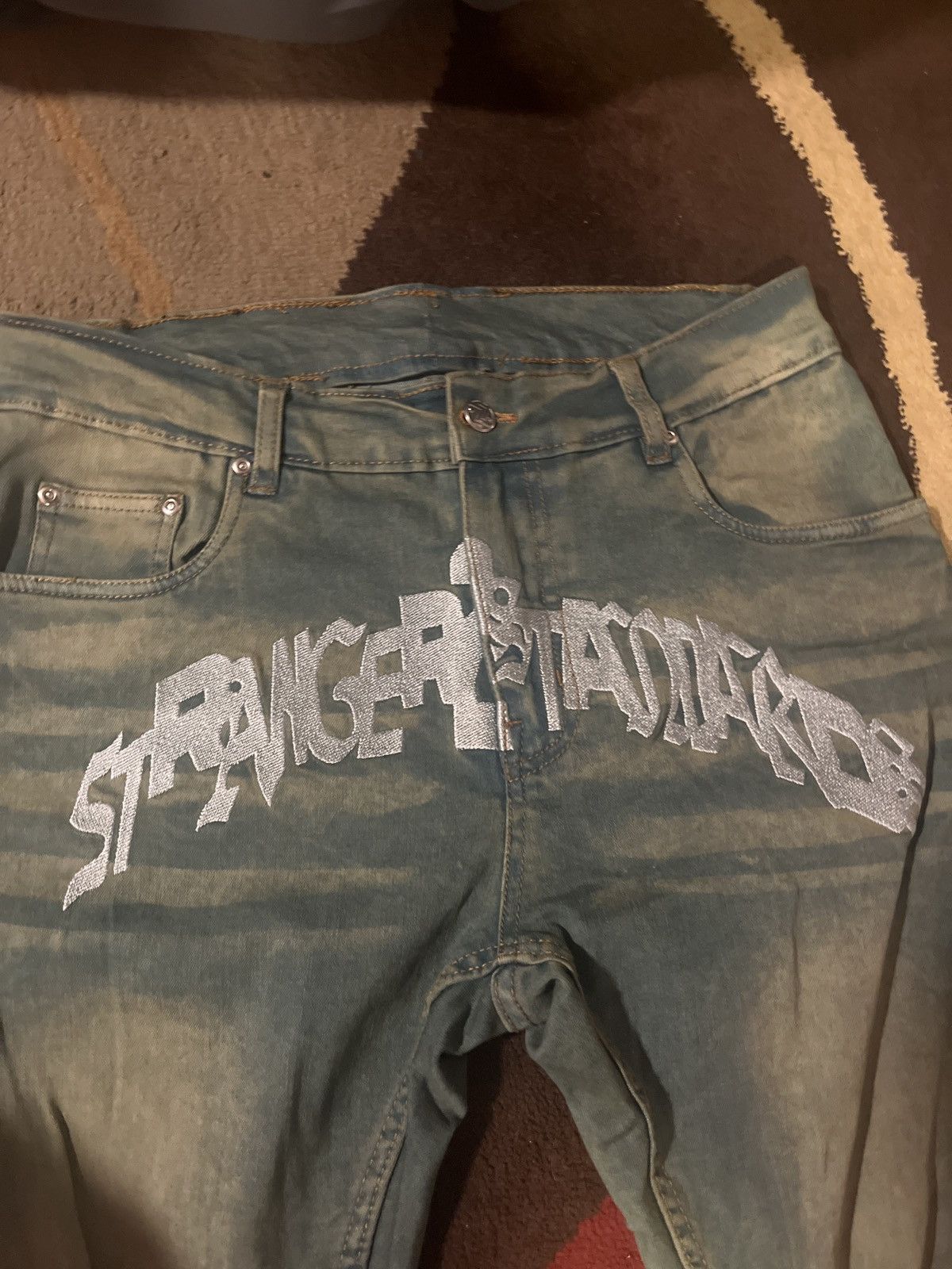 Designer Archive Stranger2standards - Green Denim Size US 30 / EU 46 - 2 Thumbnail