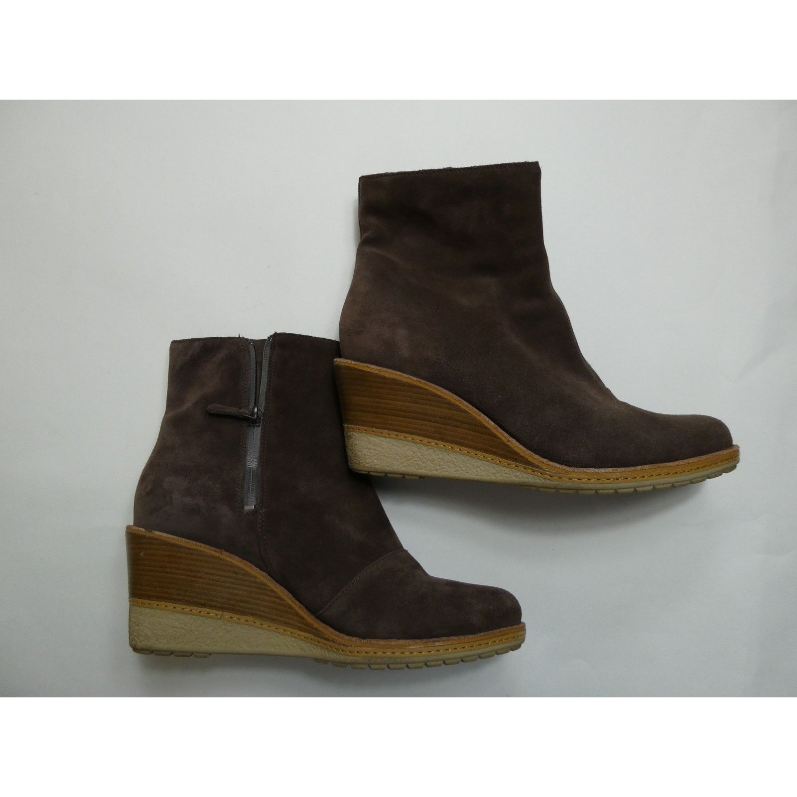 Cole Haan Cole Haan Sz 10 Wedge Zipper Waterproof Suede Brown Boots Size US 10 / IT 40 - 4 Thumbnail