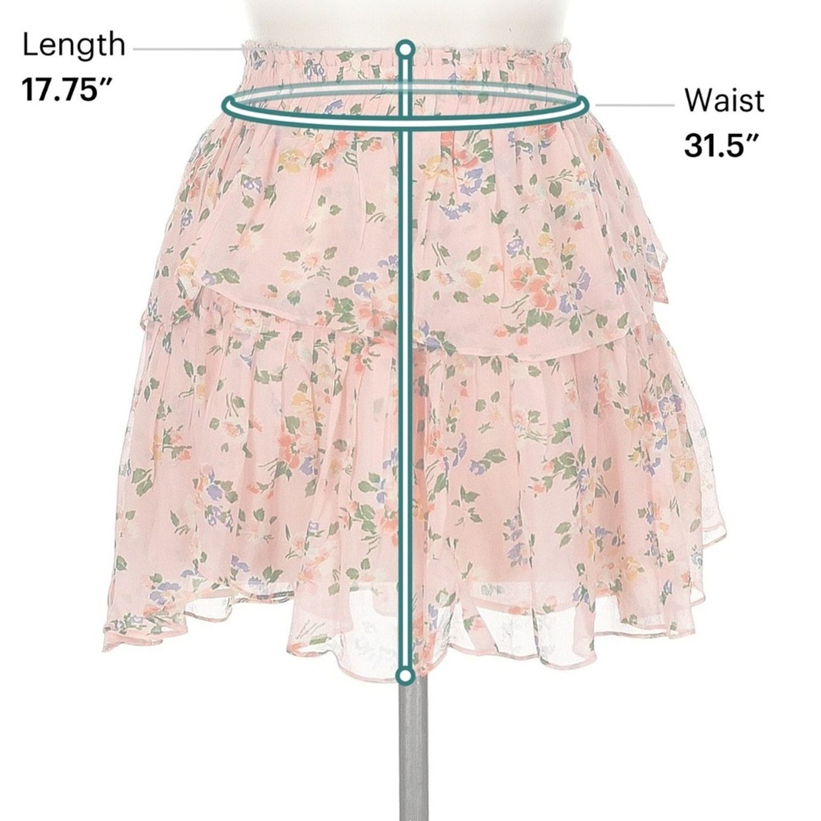 LoveShackFancy LoveShackFancy Ruffle Mini Skirt - Size M Pink 100% Silk Size 28" / US 6 / IT 42 - 7 Thumbnail