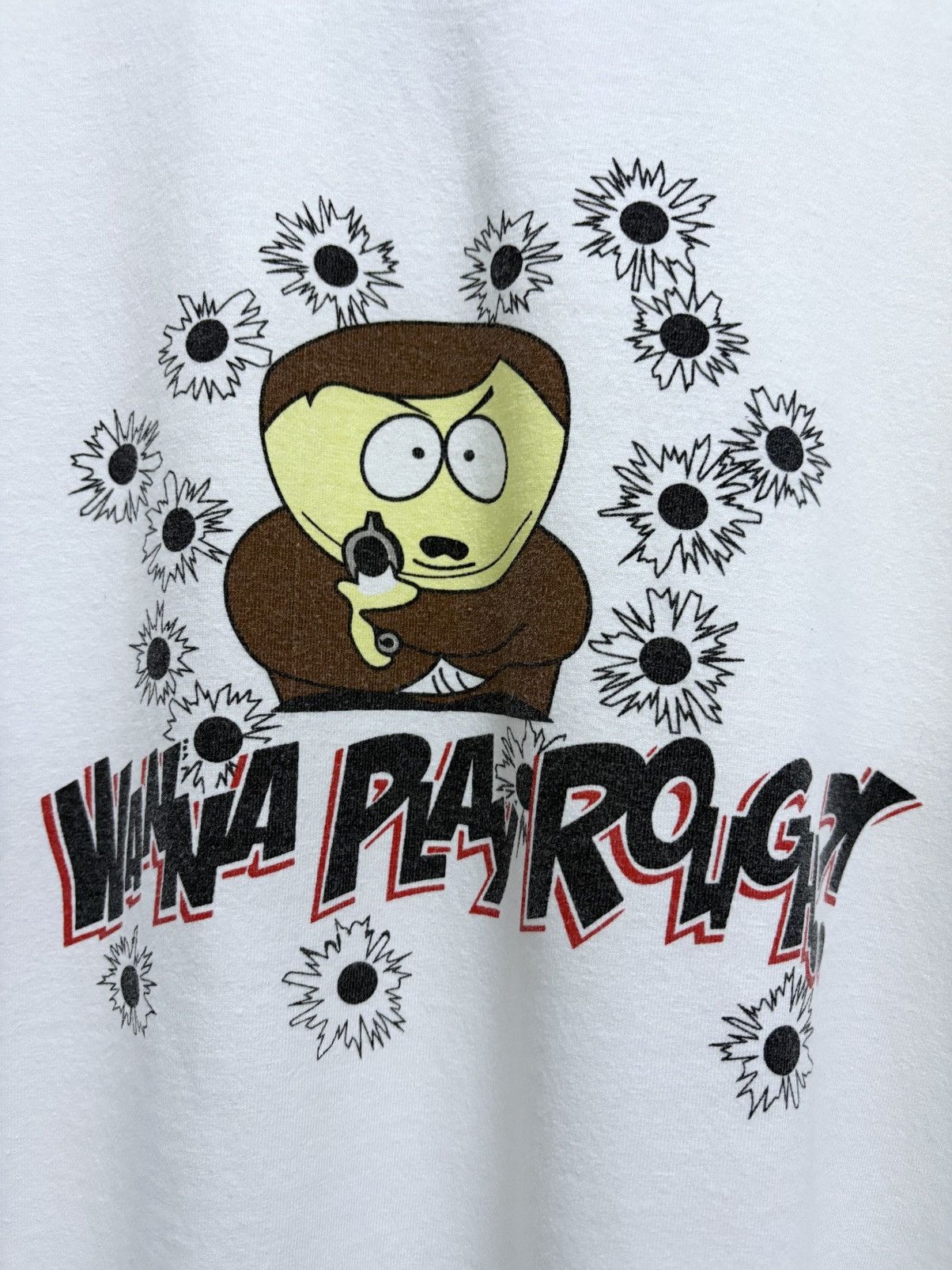 Vintage 2000's Bootleg South Park " Wanna Play Rough ? " T-Shirt Size US L / EU 52-54 / 3 - 5 Thumbnail