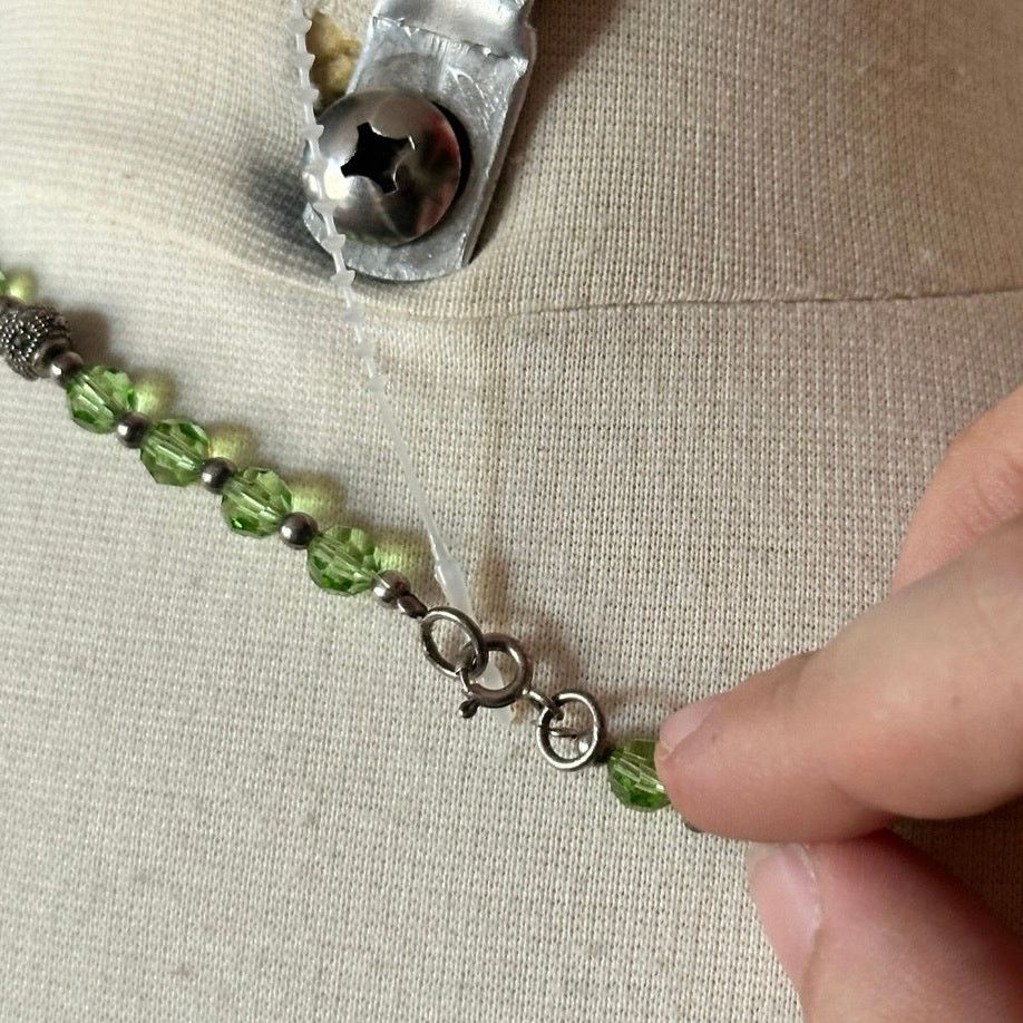 Other green silver beaded choker necklace Size ONE SIZE - 3 Thumbnail