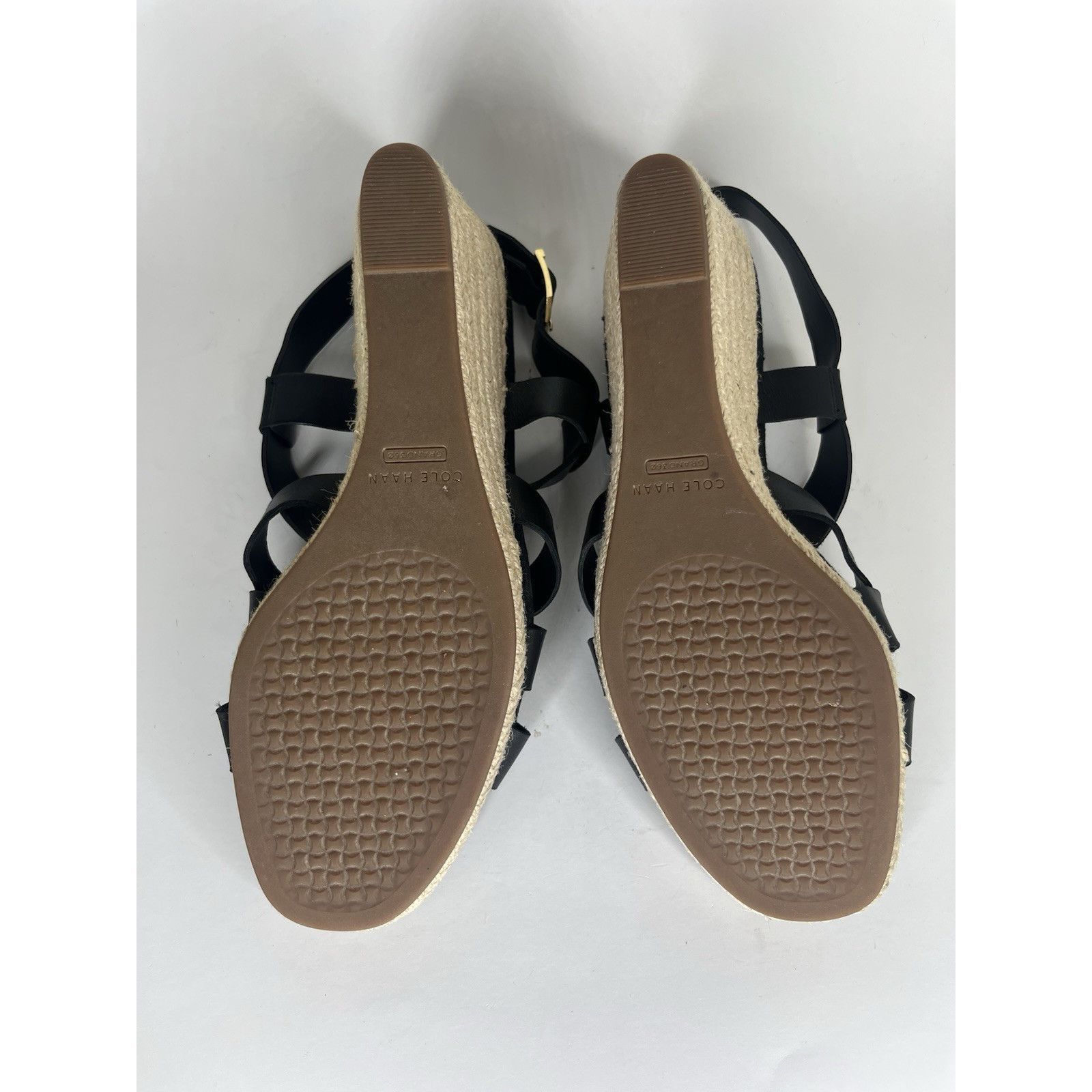 Cole Haan Cole Haan Black Leather Espadrille Wedge Strappy Sandals Wom Size US 9 / IT 39 - 7 Thumbnail