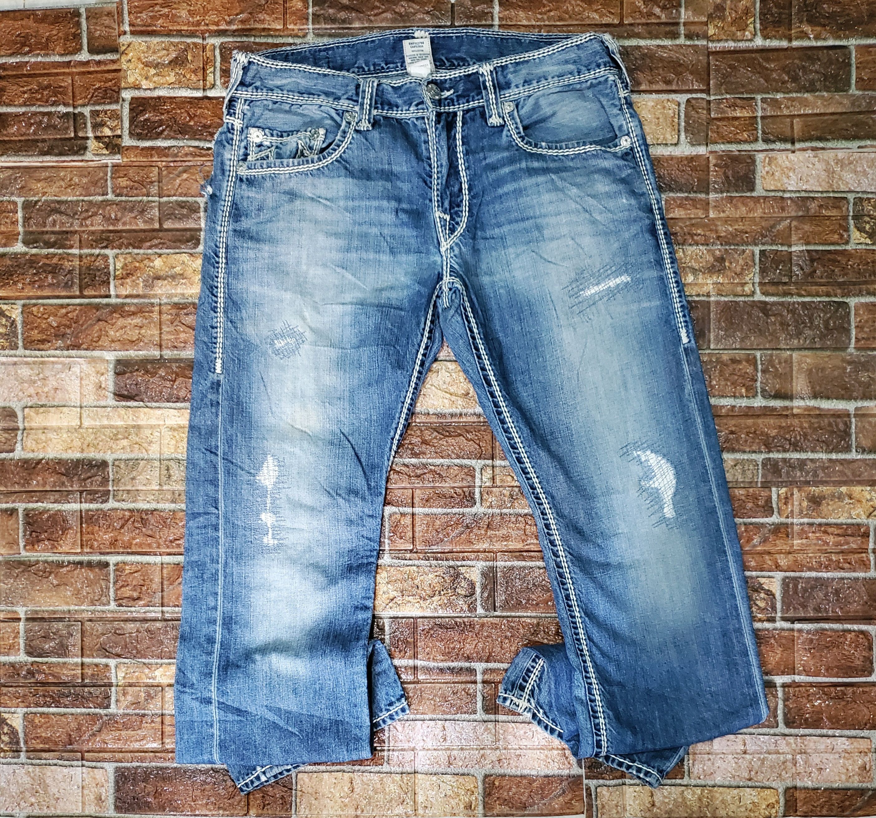Japanese Brand Vintage True Religion Baggy Denim Jeans Size US 33 - 2 Thumbnail