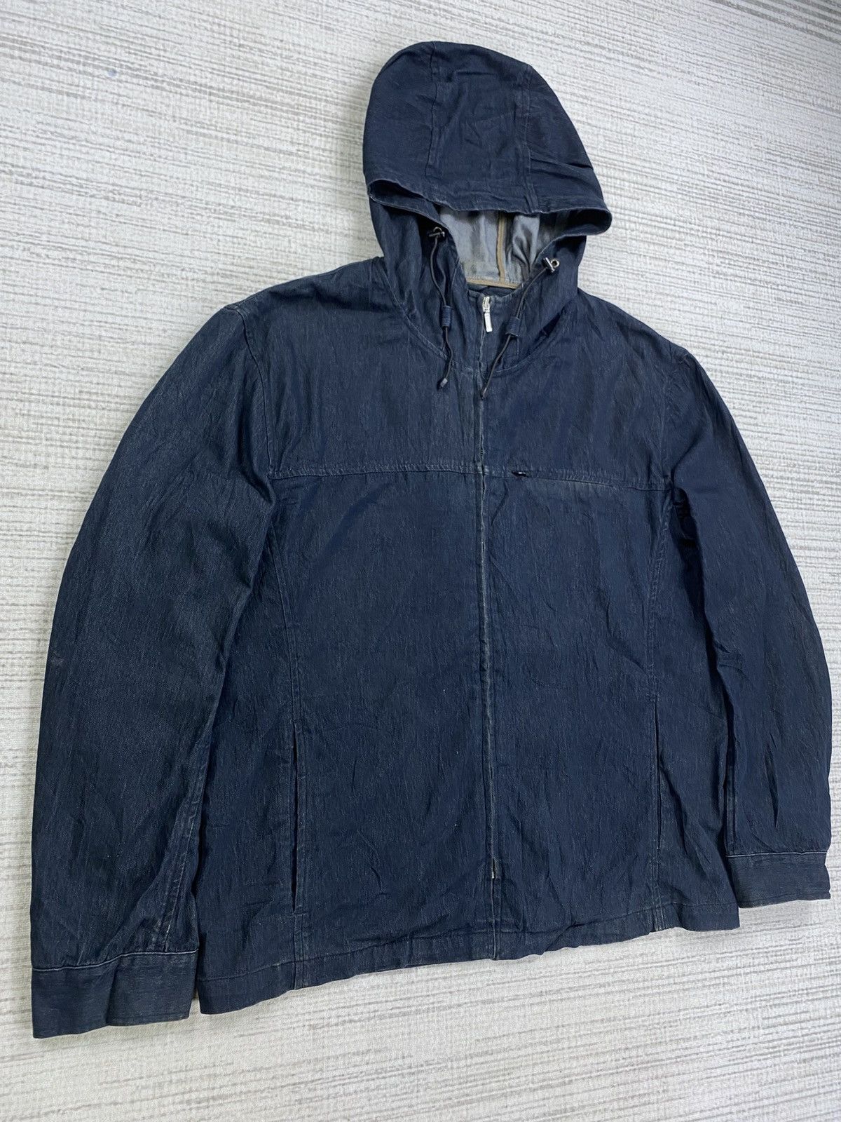 Yohji Yamamoto Vintage D’Homme Yohji Yamamoto Hoodie Denim Jacket Size US L / EU 52-54 / 3 - 3 Thumbnail