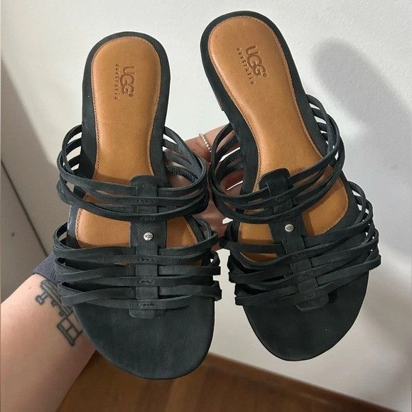 Ugg UGG Navy Blue Sandals Size US 6 / IT 36 - 1 Thumbnail