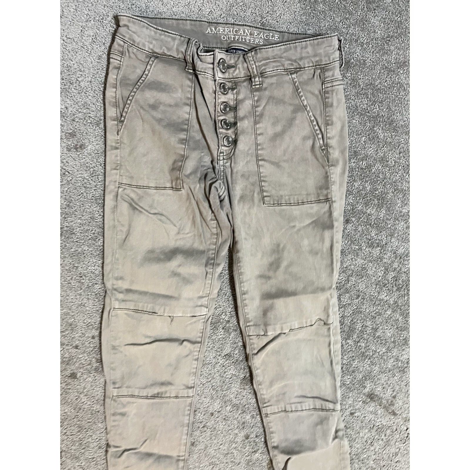 American Eagle Outfitters VINTAGE American Eagle Outfitters Super Stretch Hi-Rise Jegging Pants Brown 4 Regular Womens Corduroy Stretch Jeans Size 27" / US 4 / IT 40 - 2 Thumbnail