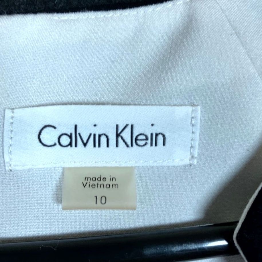 Calvin Klein Calvin Klein Womens Dress Black Sleeveless Ruched Side Back Zip Stretch 10 Size L / US 10 / IT 46 - 6 Thumbnail