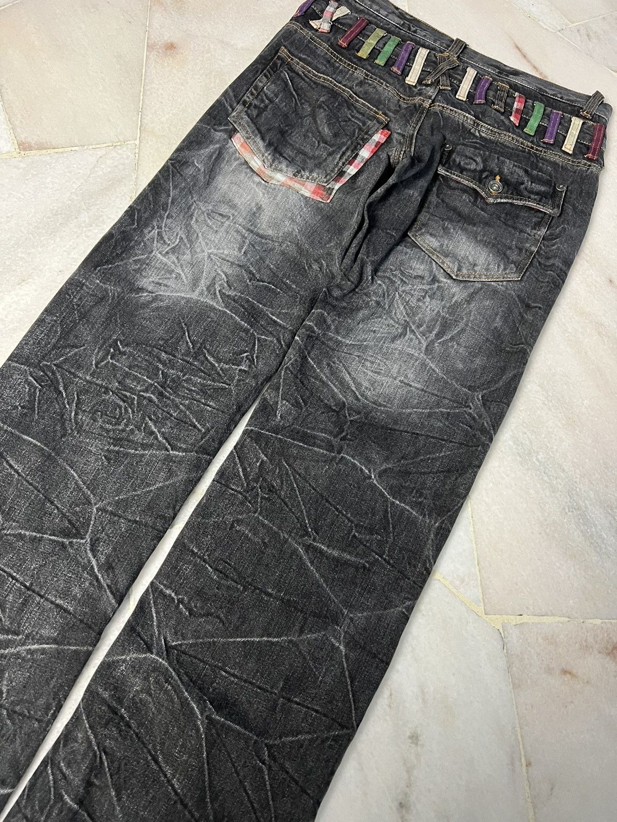 Japanese Brand NYLAUS CLOTHING DOUBLE WAIST JEANS VERY RARE Size US 30 / EU 46 - 8 Thumbnail