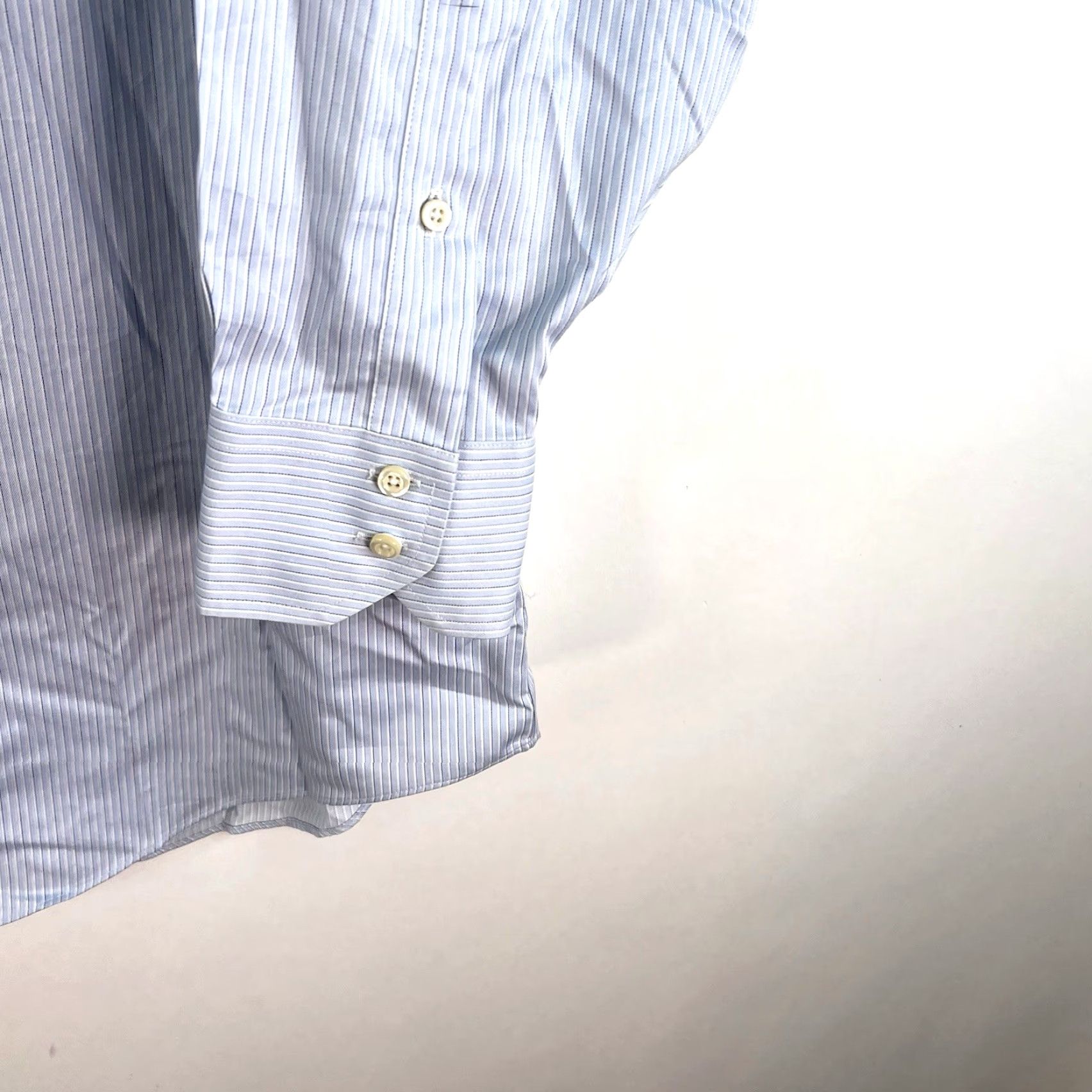 Brooks Brothers Brooks Brothers Shirt Mens Size 16.5 Blue Striped Non-Iron Button-Down Cotton Regular Fit Classic Preppy Size US L / EU 52-54 / 3 - 2 Thumbnail
