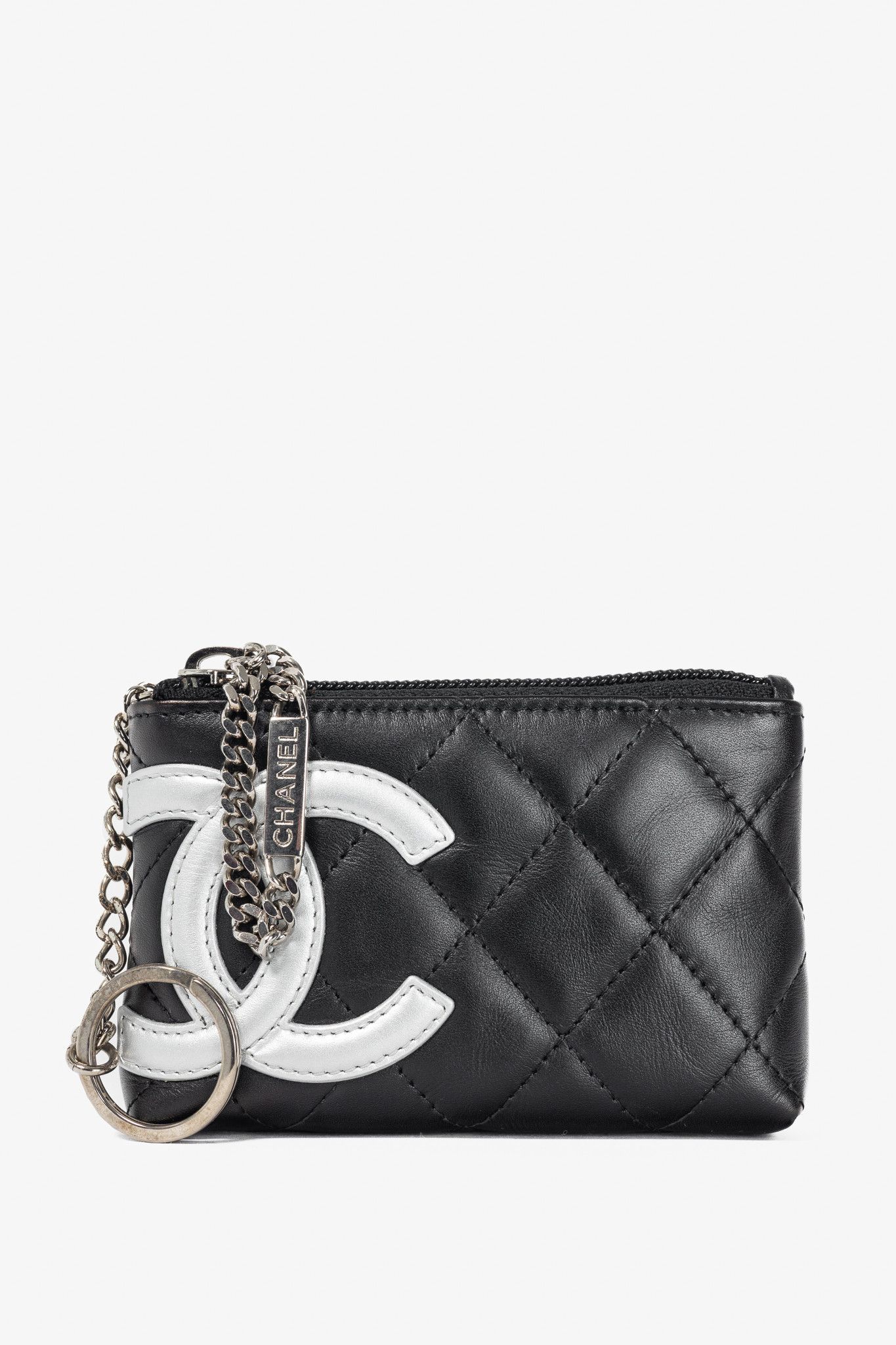 Chanel Chanel 12C Noir & Argen Cambon CC Quilted Card Case Size ONE SIZE - 1 Thumbnail