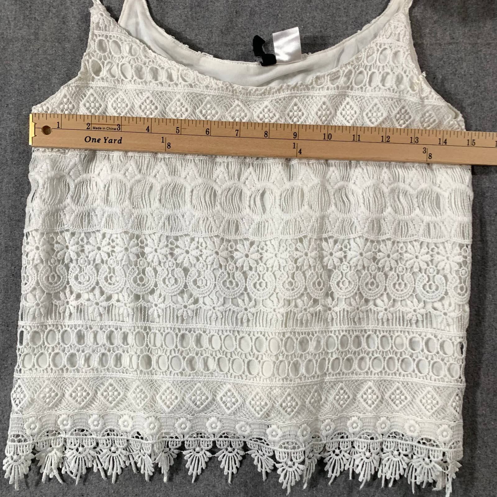 H&M H&M Lace Tank Women Small White Color Casual Summer Size S / US 4 / IT 40 - 4 Thumbnail