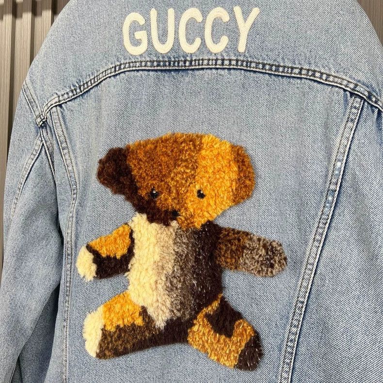 Gucci Gucci Towel bear embroidered letter denim jacket 2504-Nexta Size US M / EU 48-50 / 2 - 5 Thumbnail