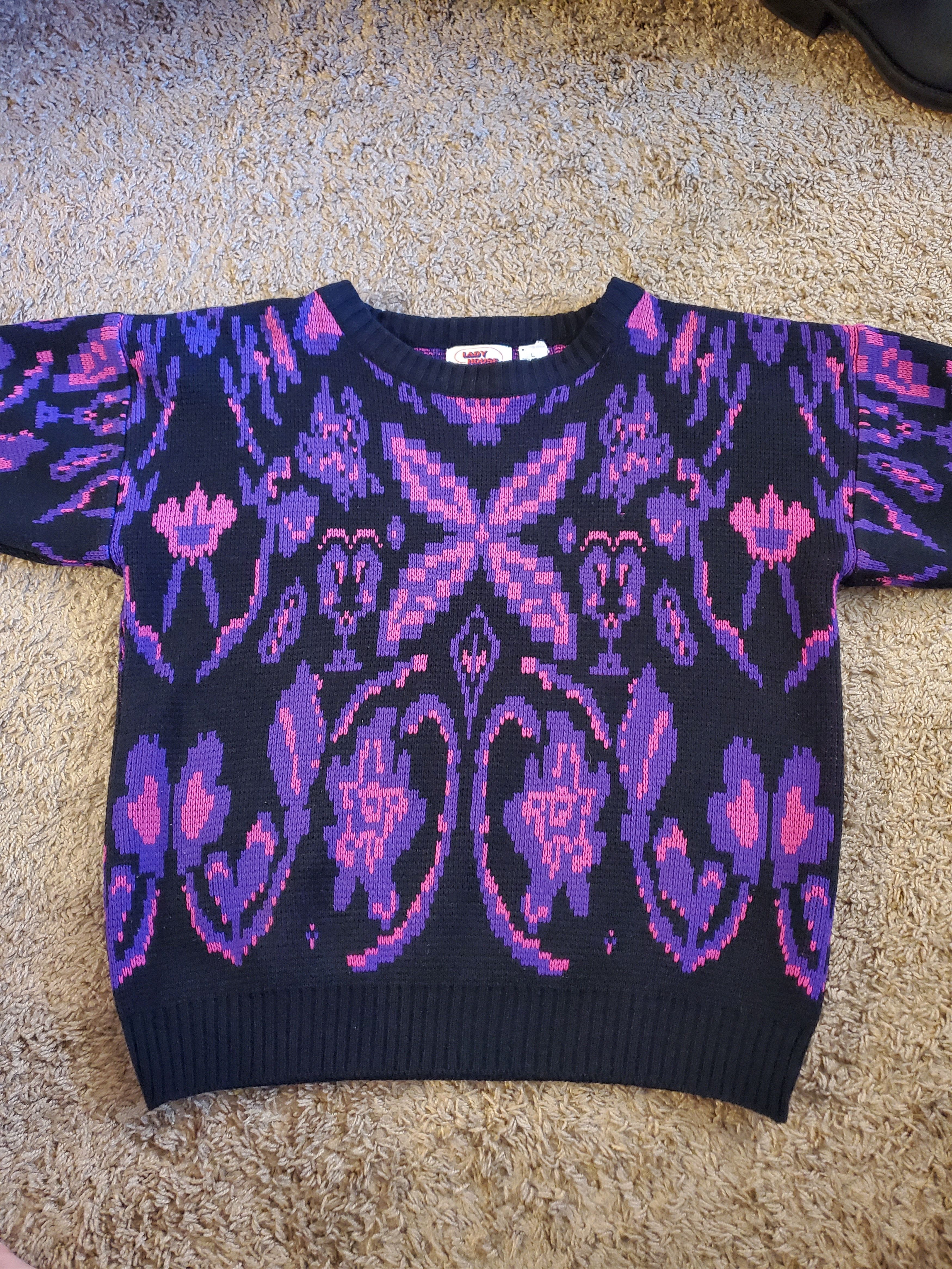 Vintage Vintage Lady House Original Acrylic Sweater (size L) Size L / US 10 / IT 46 - 4 Thumbnail