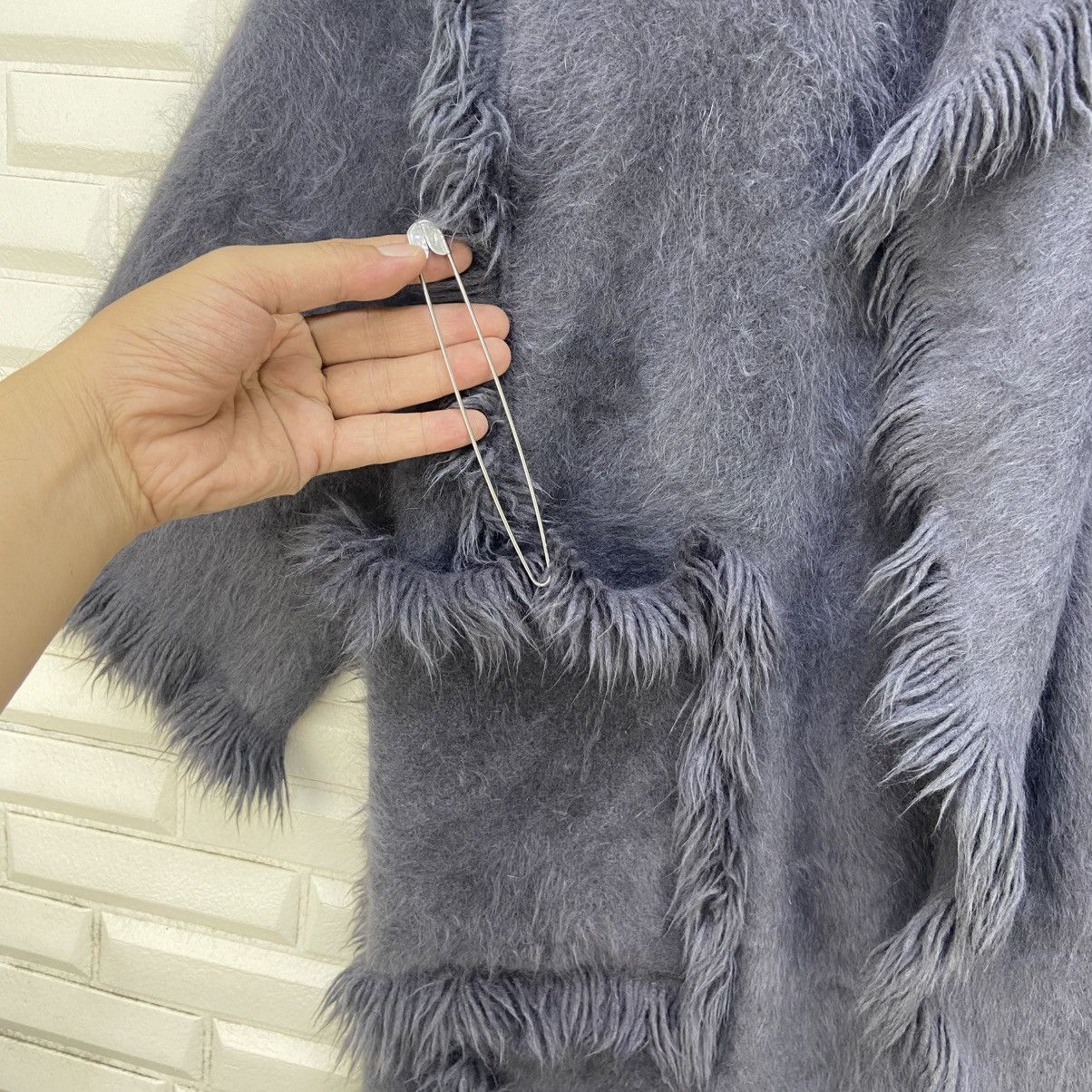Japanese Brand 🔥Japanese Brand Yukiko Hanai Buttonless Angora Wool Size L / US 10 / IT 46 - 9 Thumbnail