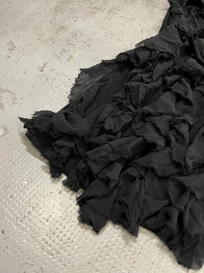 Vintage 2000s Plein Sud Black Layered Ruffle Mini Dress Size S / US 4 / IT 40 - 5 Thumbnail