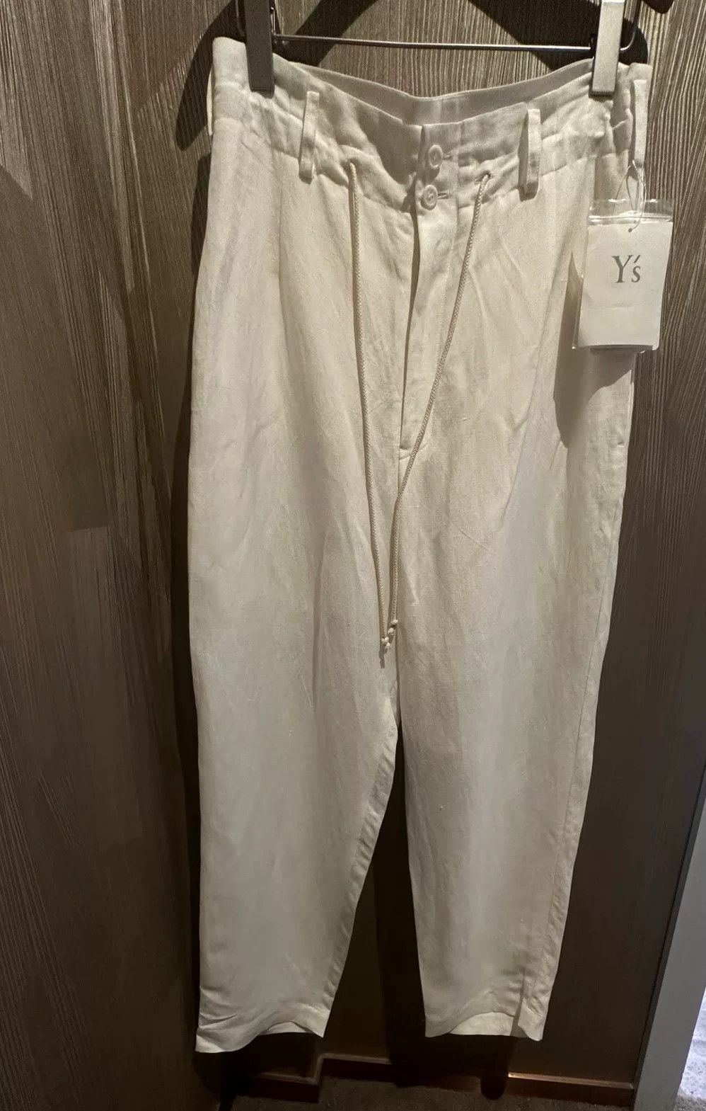Y's White Casual Pants with Drawstring Size 24" / US 00 / IT 34 - 1 Thumbnail