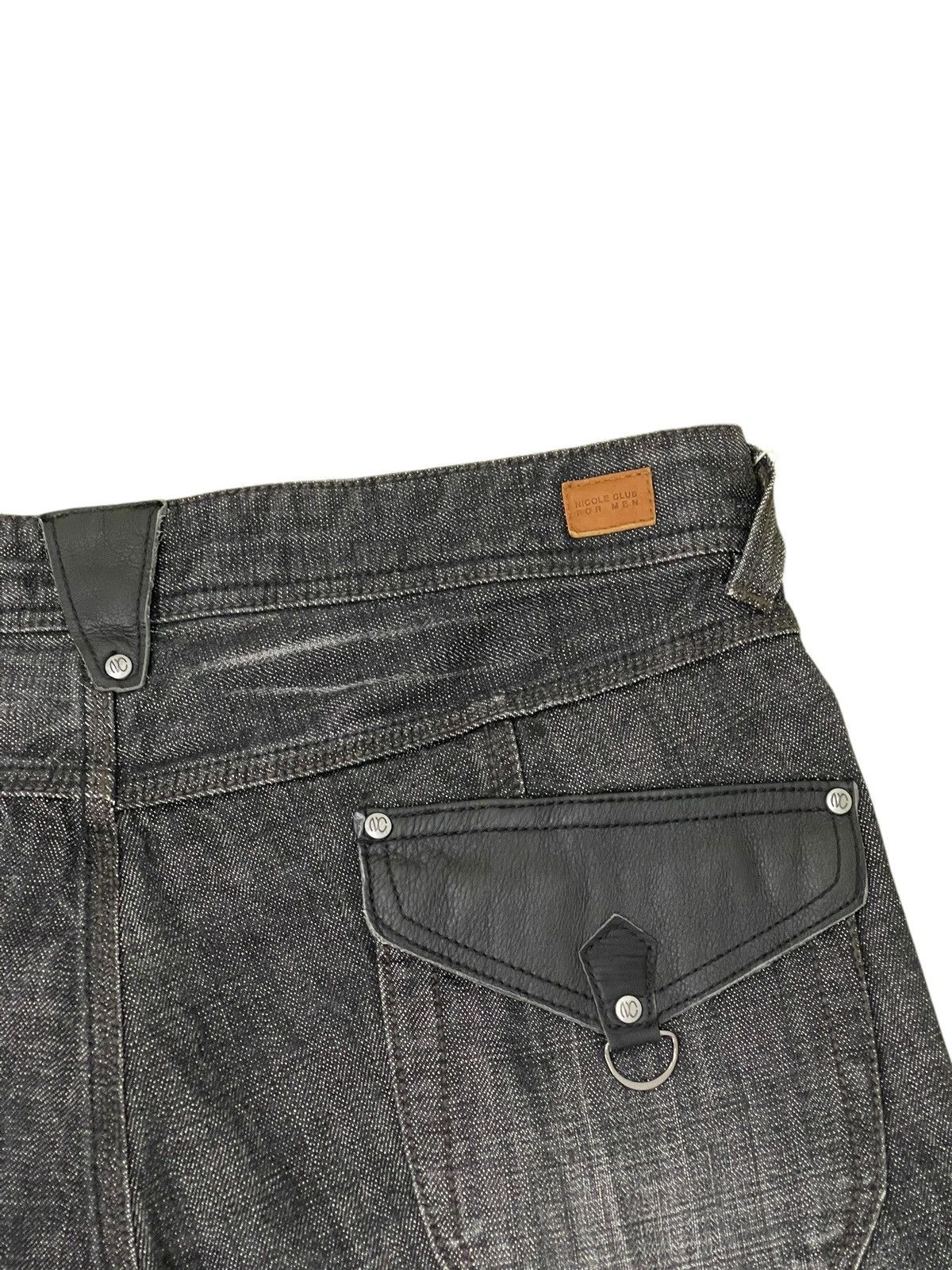 Japanese Brand Flare Jeans Nicole Club Faded Distress Boot Cut 8🟦8 Size US 33 - 18 Thumbnail