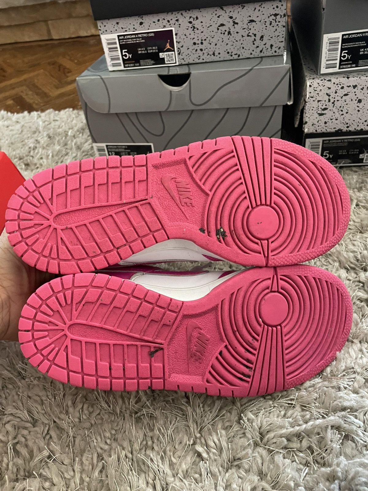 Nike Nike Dunk Low Laser Fushsia Size US 5.5 / EU 38 - 7 Thumbnail