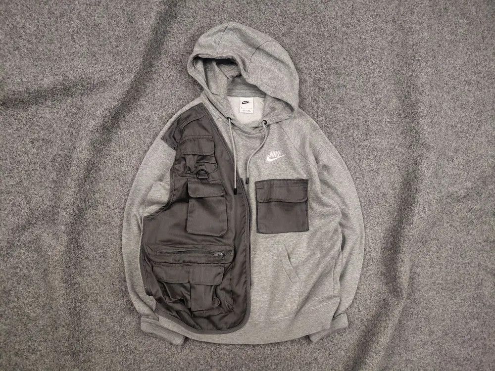 Nike Vintage Nike Custom Cargo Pocket Vest Oversized Hoodie Y2K Size US S / EU 44-46 / 1 - 1 Thumbnail