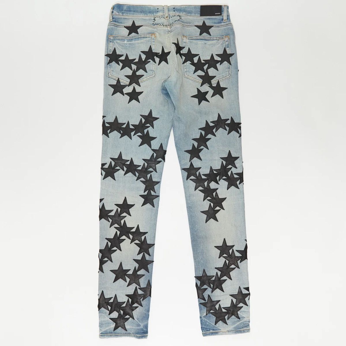 Alchemist × Amiri AMIRI ALCHEMIST LEATHER STAR JEANS - CLAY INDIGO Size US 34 / EU 50 - 3 Thumbnail