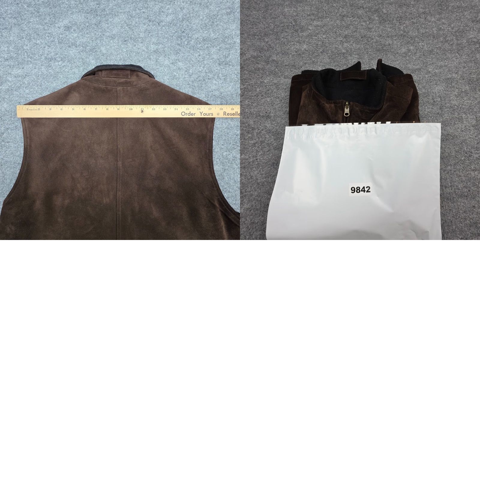 Vintage Mark Shale Vest Men's M Reversible Leather Wool Cashmere Full Zip Stand-Up Collar Brown Black Size US M / EU 48-50 / 2 - 9 Thumbnail