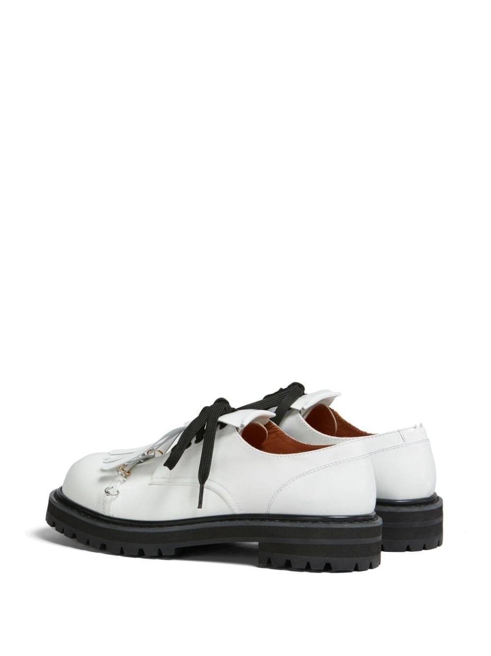 o1w1db10125 Dada Leather Lace-Up Shoes in White
