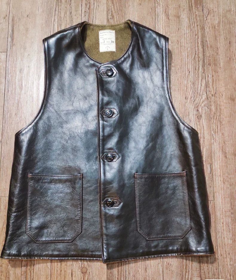 The Real McCoy's MJ19105 Alpaca Pile-Lined Vest | Grailed