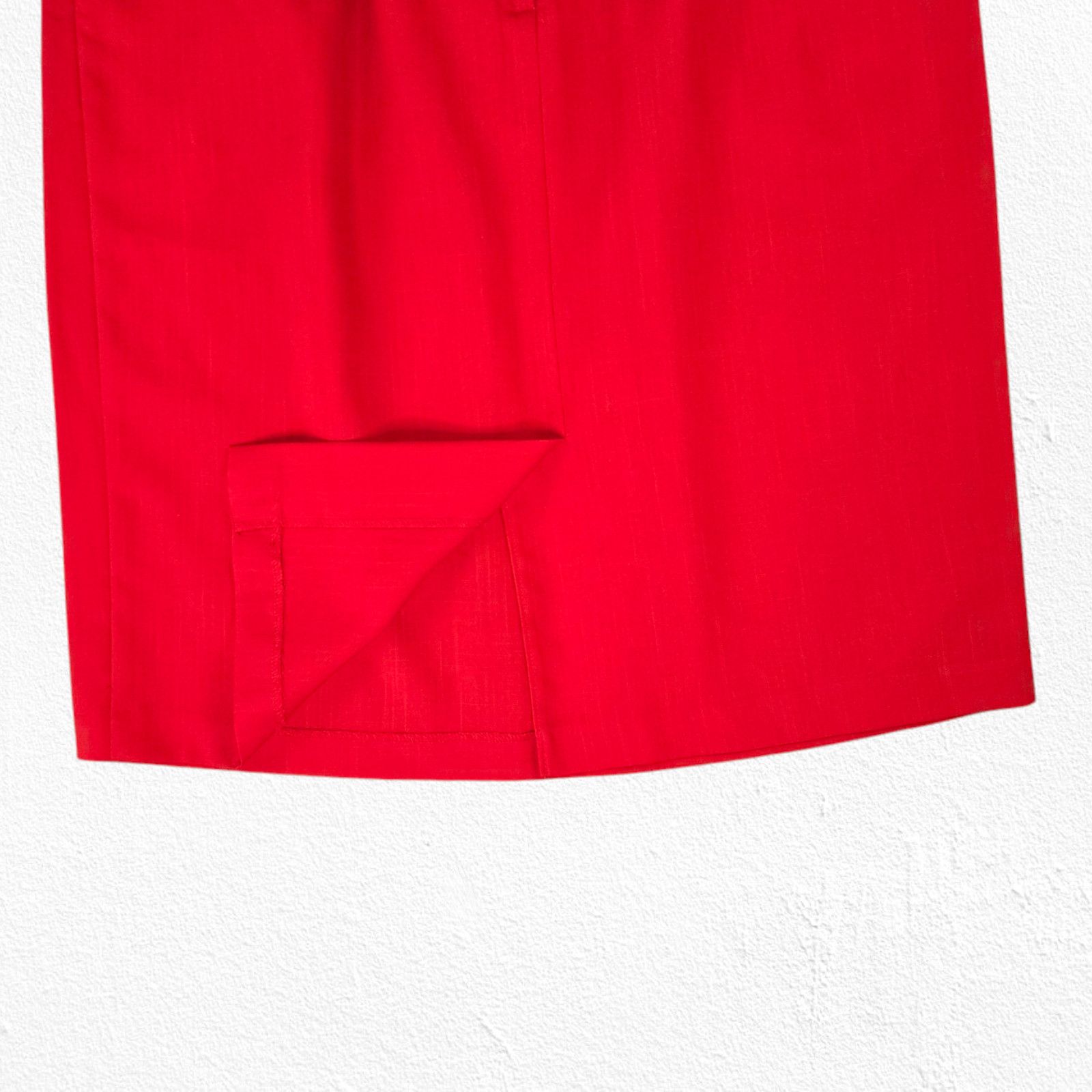 Vintage Vintage Red Pleated Front Career Skirt Size 14 Size 36" / US 14 / IT 50 - 9 Thumbnail