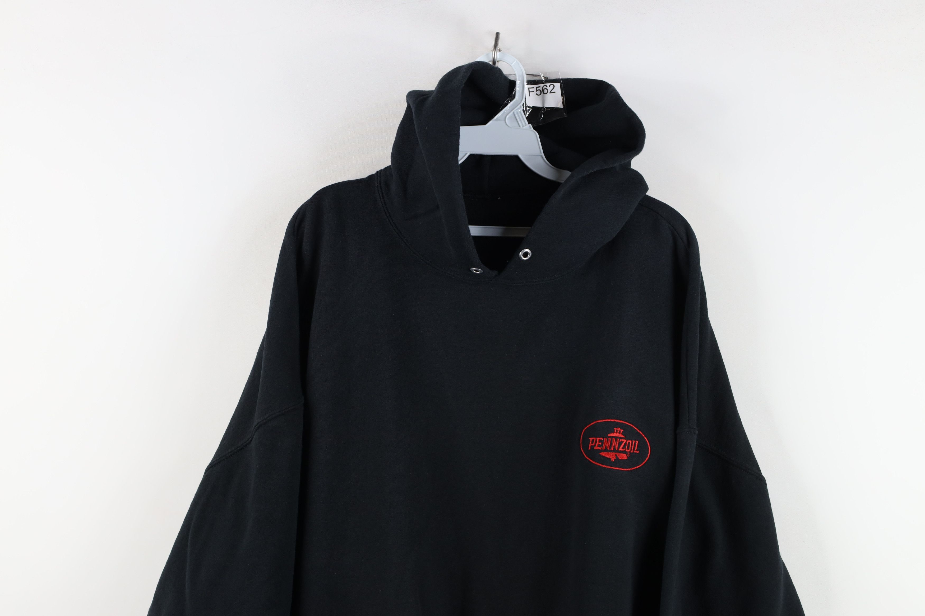 Vintage Vintage 90s Y2K NASCAR Spell Pennzoil Racing Hoodie Black Size US XXL / EU 58 / 5 - 2 Thumbnail