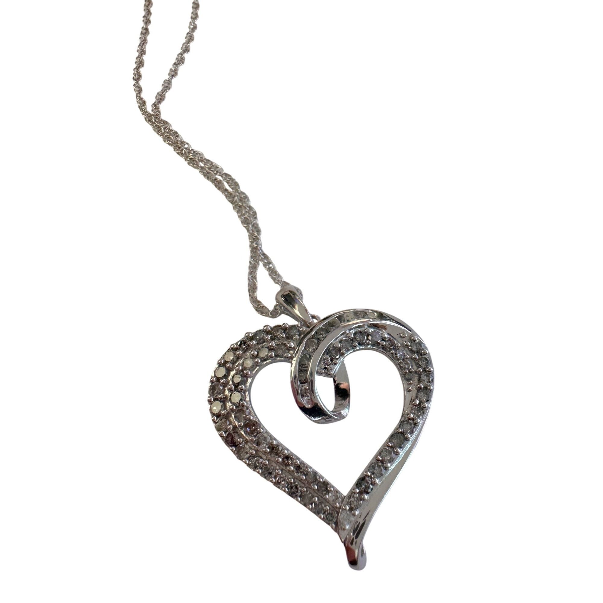 Other Stunning 1 Ct Natural Diamond Heart Shaped Pendant with Chai Size ONE SIZE - 4 Thumbnail