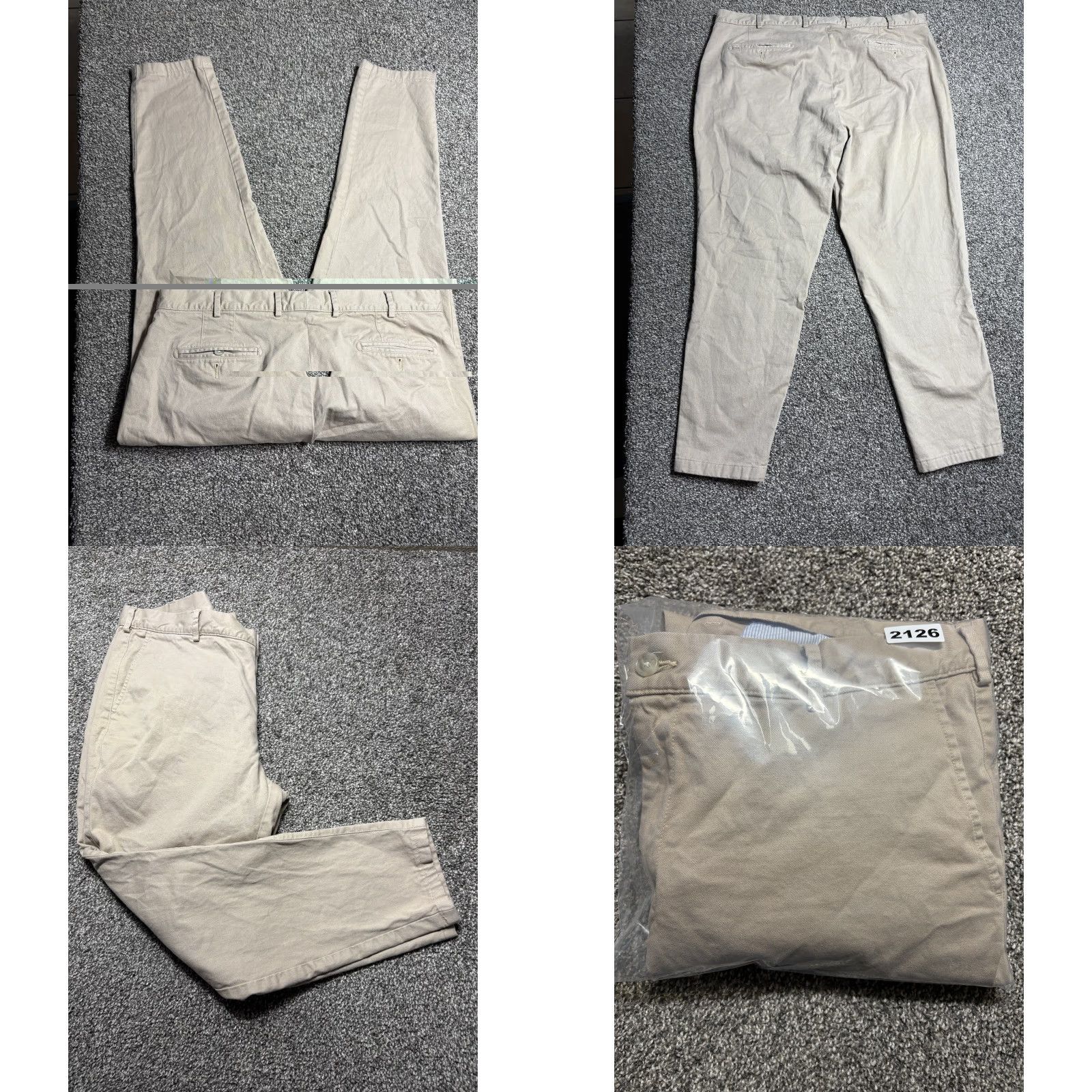 Peter Millar Peter Millar Pants Mens 38x32 Pilot Twill Flat Front Trouser Pima Cotton ME0B06 Beige Straight Reg-34? Size US 38 / EU 54 - 8 Thumbnail