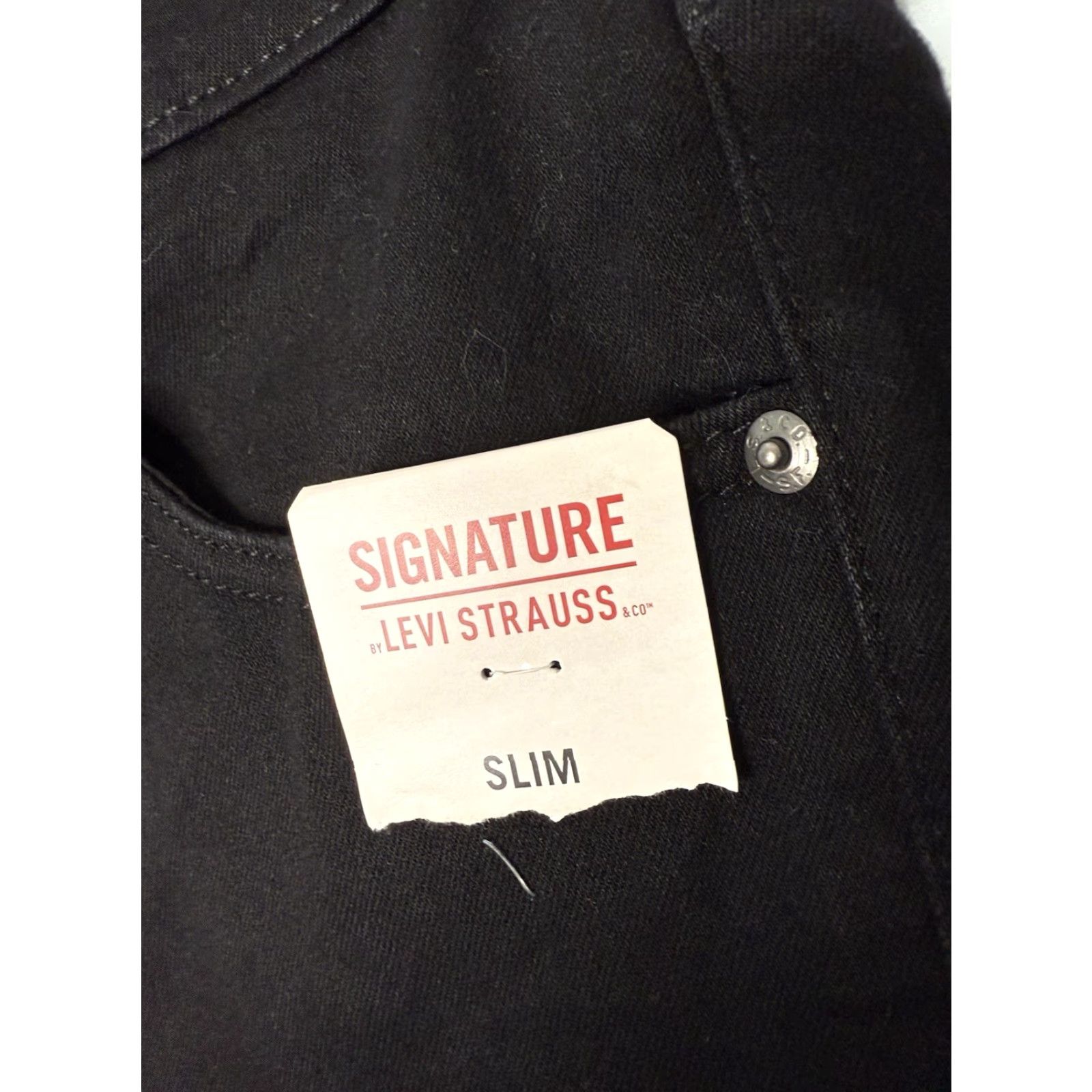 Levi's Levi's Jeans Slim Black 29x30 Mens NWT Signature Pants Slim Fit Pockets Stretch Cotton Polyester Elastane New with Tags NWT Size US 29 - 3 Thumbnail
