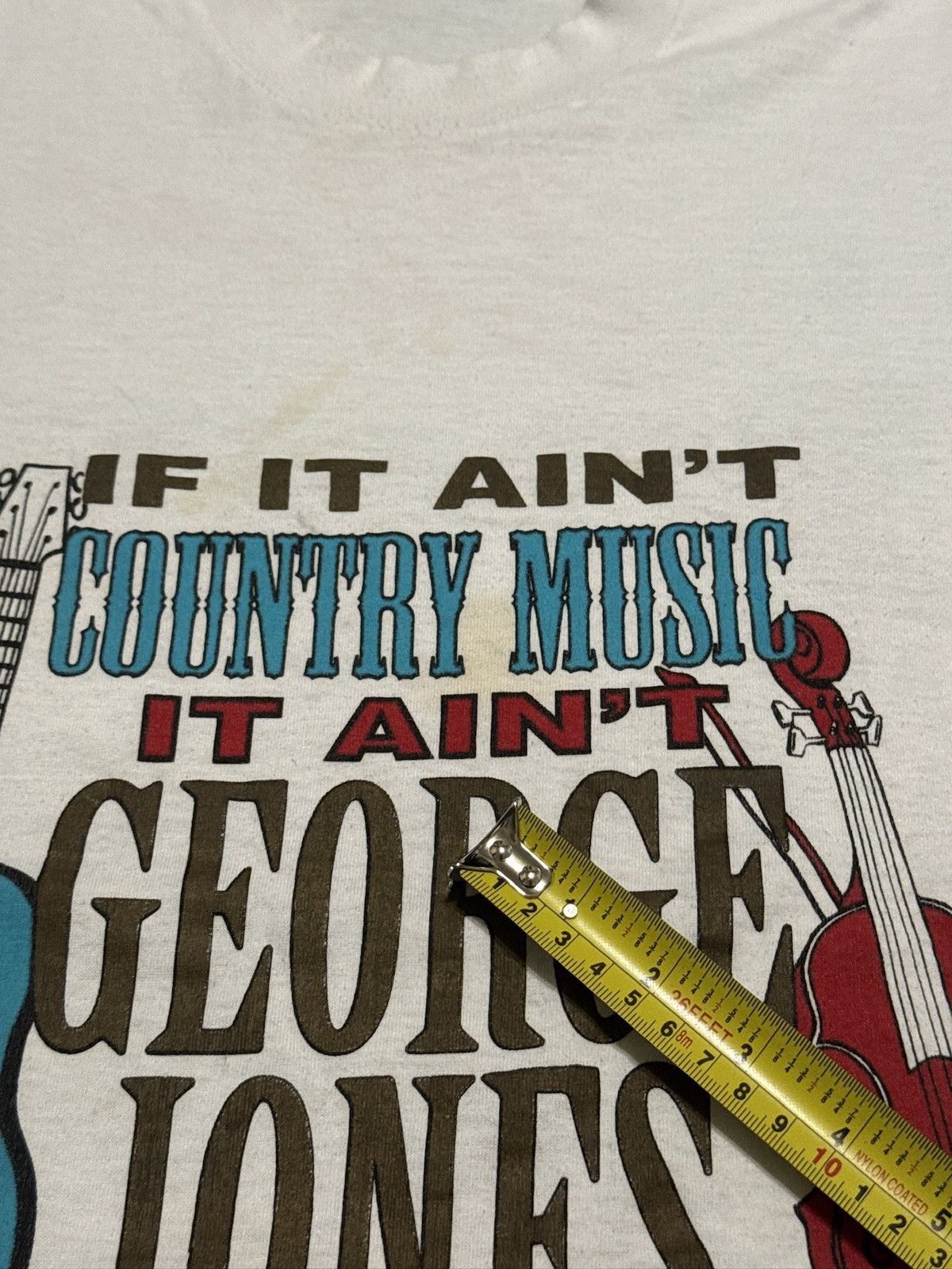 Band Tees George Jones Country Concert Large 21x27 No Show T Shirt Size US L / EU 52-54 / 3 - 8 Thumbnail