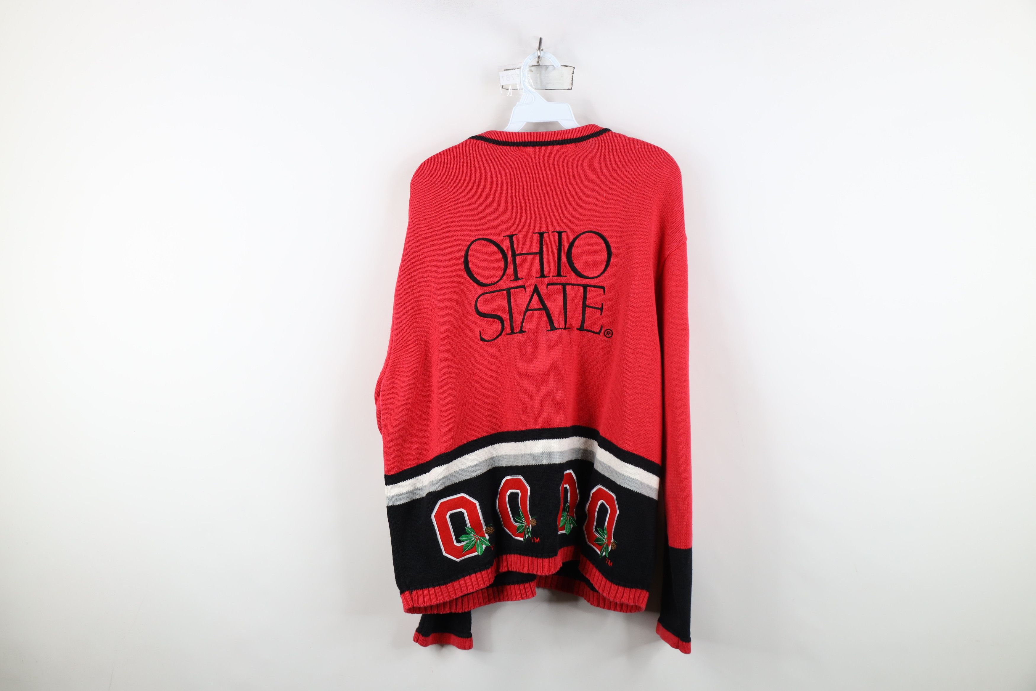 Vintage Vintage 90s Ohio State University Football Knit Sweater Size XL / US 12-14 / IT 48-50 - 13 Thumbnail