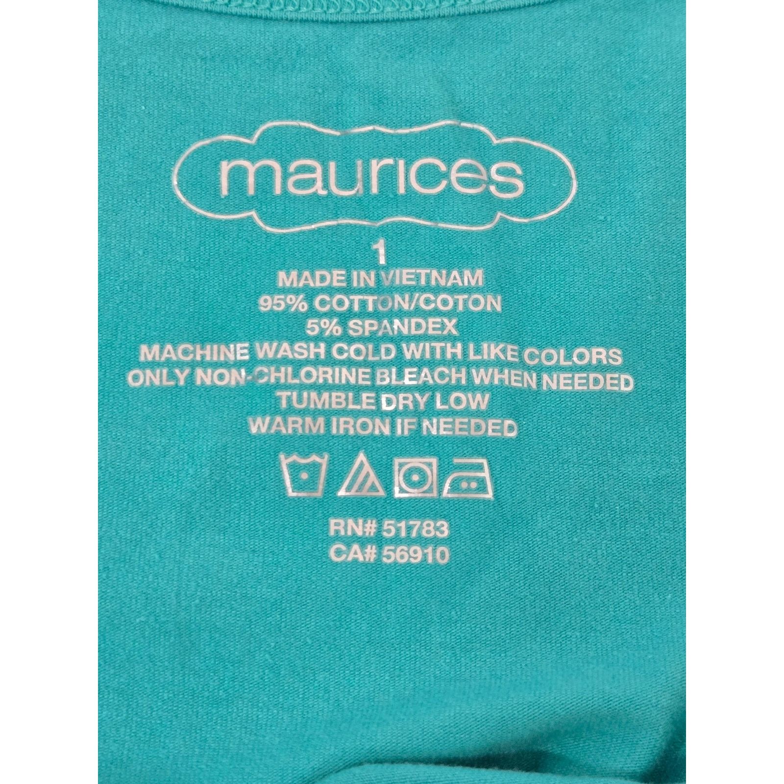 Other Maurices Blue Green Sleeveless Tank Top 1 1X Plus Soft Size XXL / US 16-18 / IT 52-54 - 3 Thumbnail