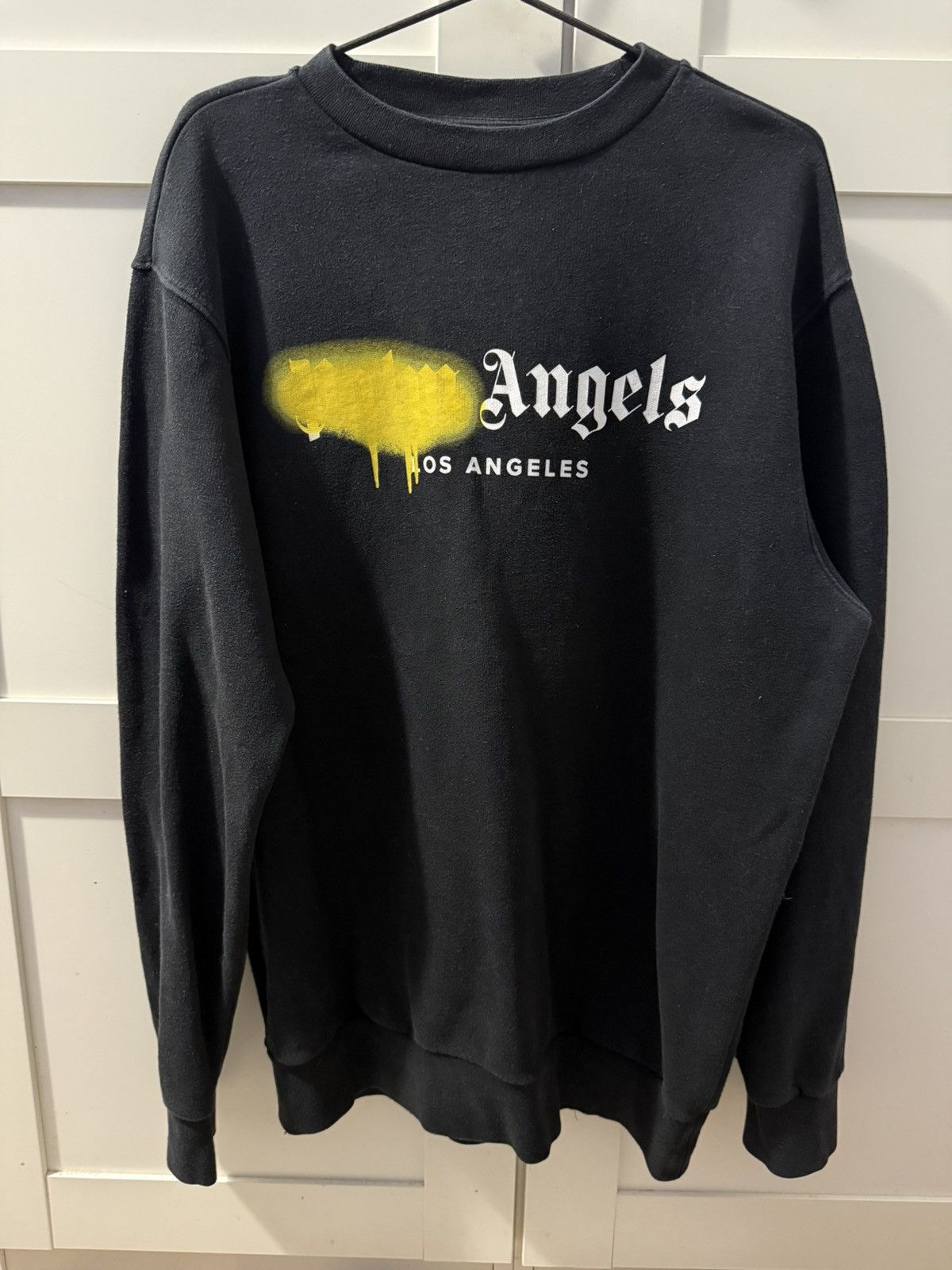 Palm Angels PALM ANGELS Spray Logo Los Angeles SS21 Crewneck Size US S / EU 44-46 / 1 - 1 Thumbnail